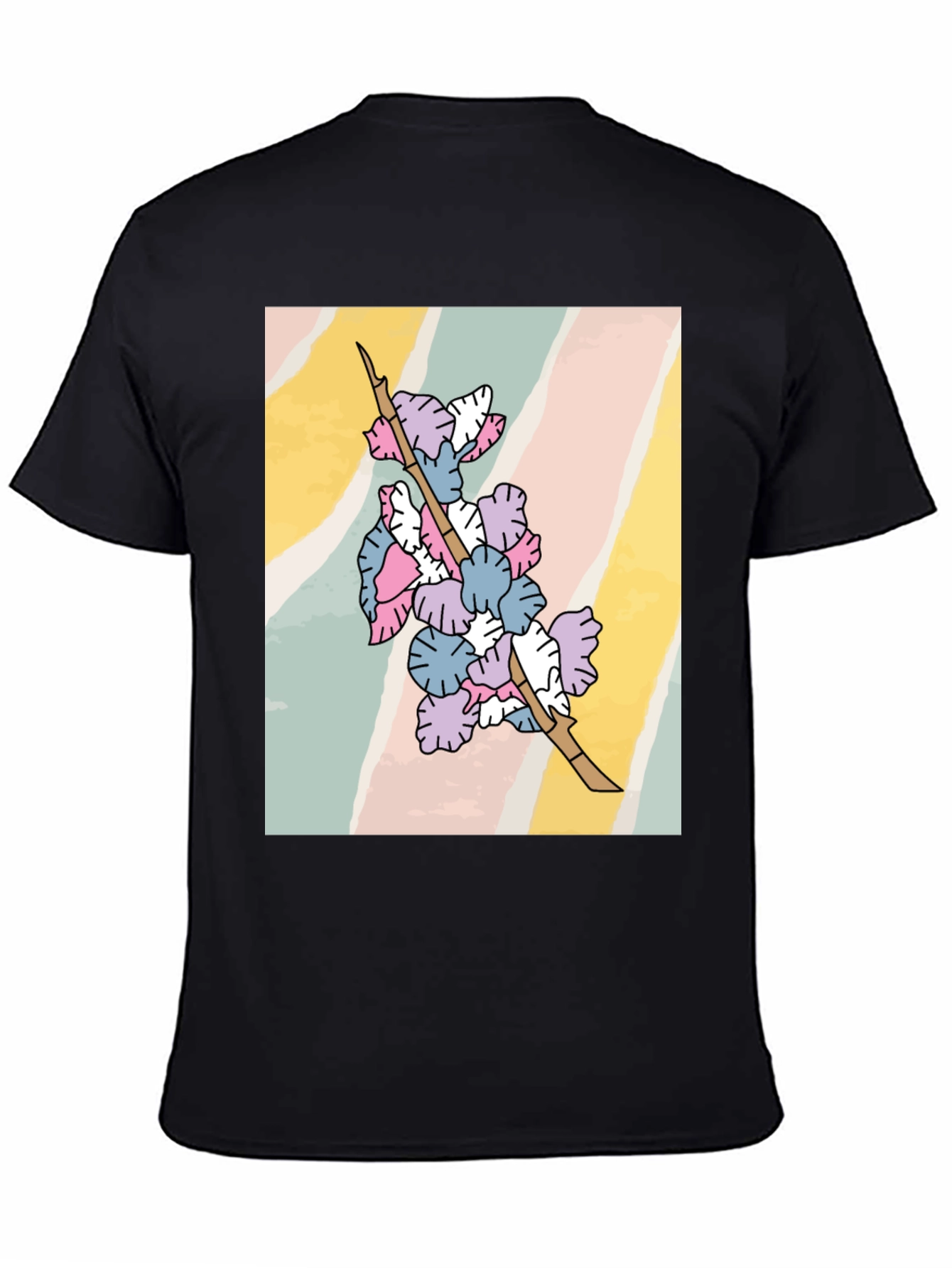 Black Floral Branch Graphic Tee view 4