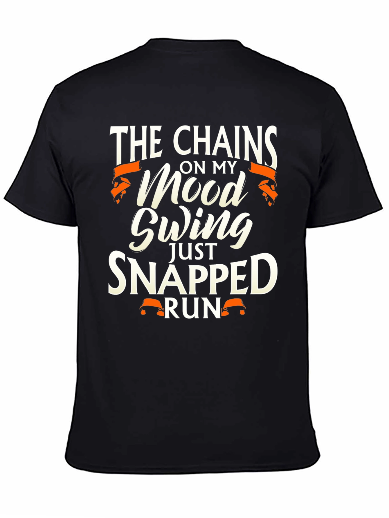Black Mood Swing Snapped T-Shirt - Funny Graphic Tee view 4