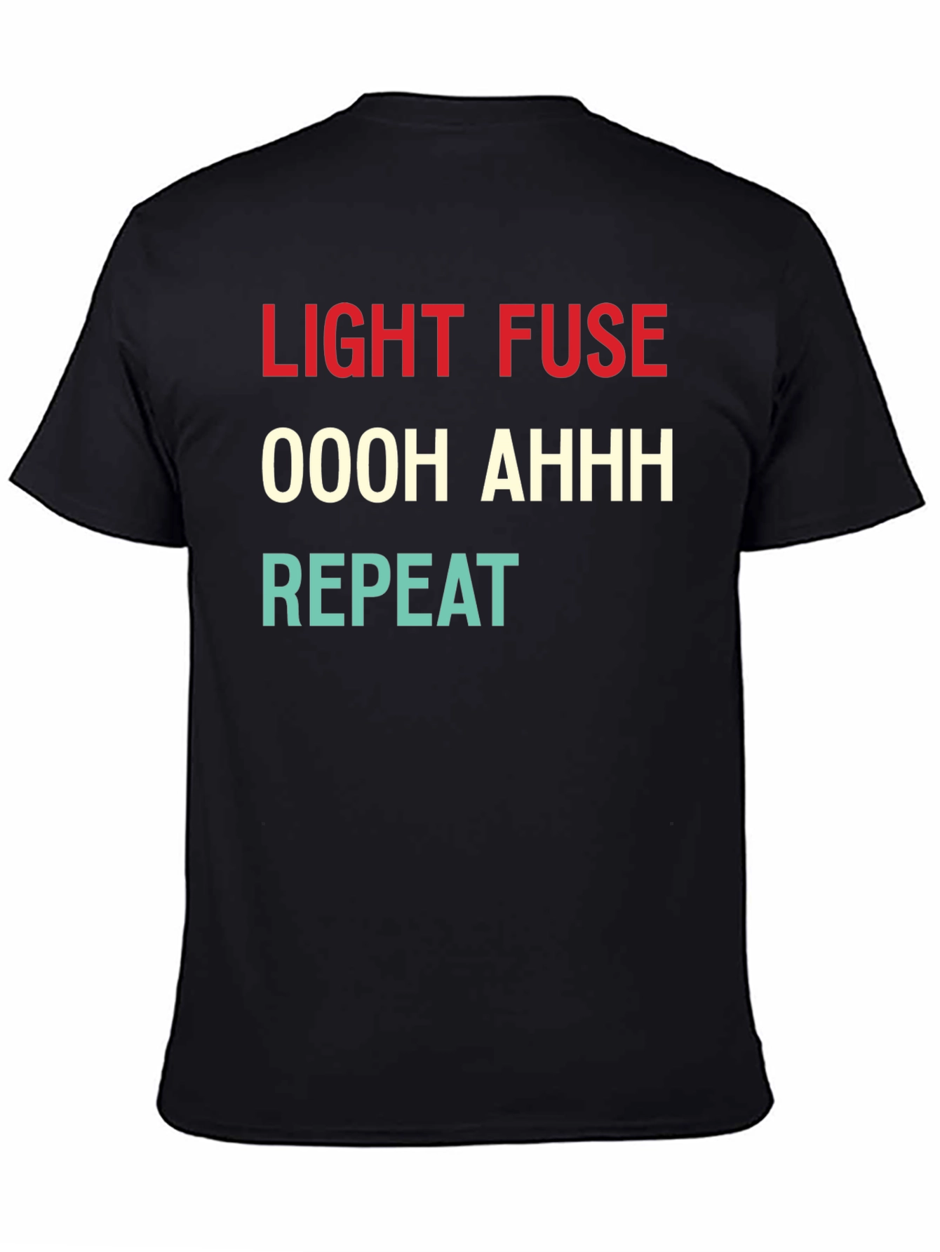 Black Light Fuse T-Shirt - Funny Fireworks Design view 4