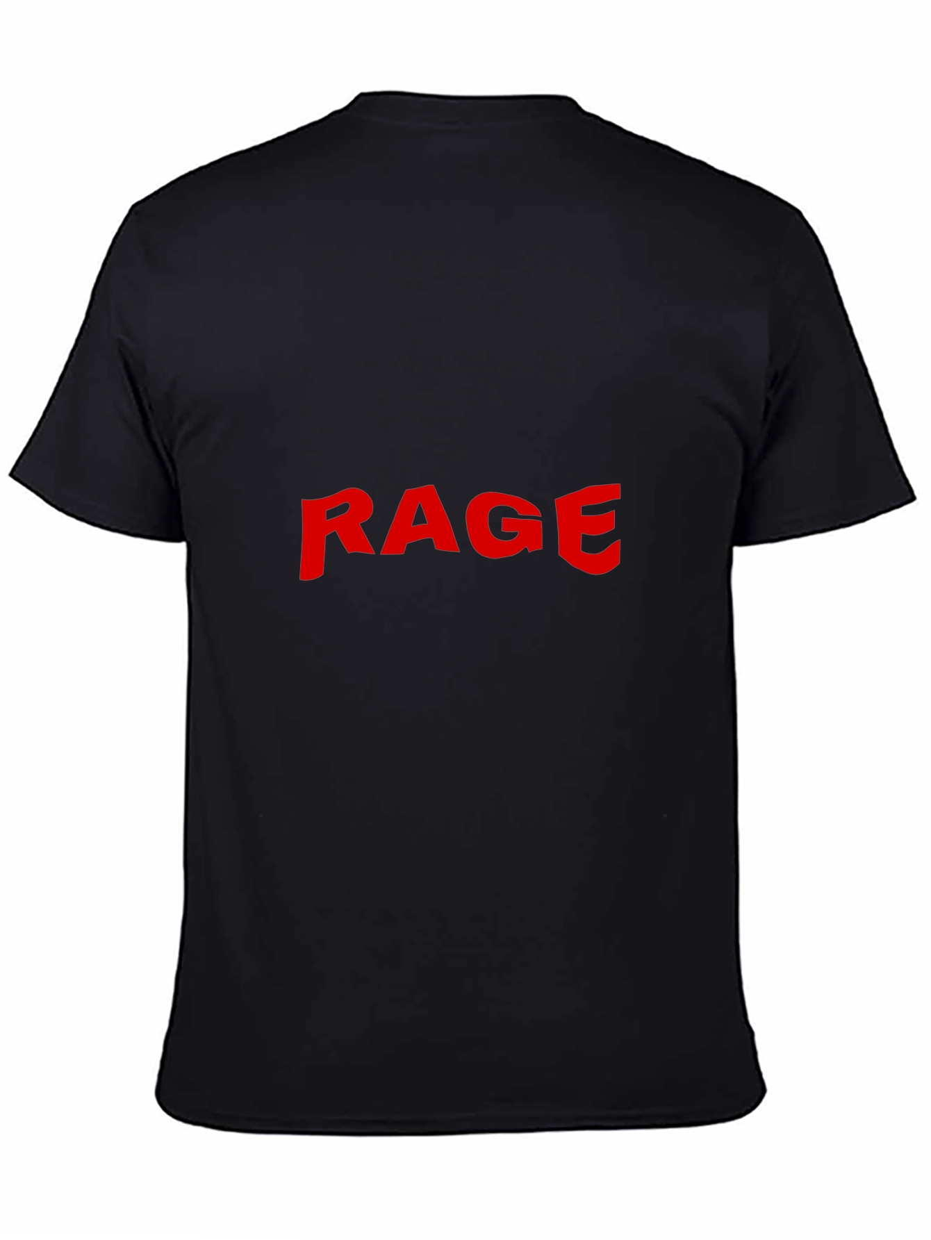 Black RAGE Graphic Tee - Bold Statement Black T-Shirt view 4