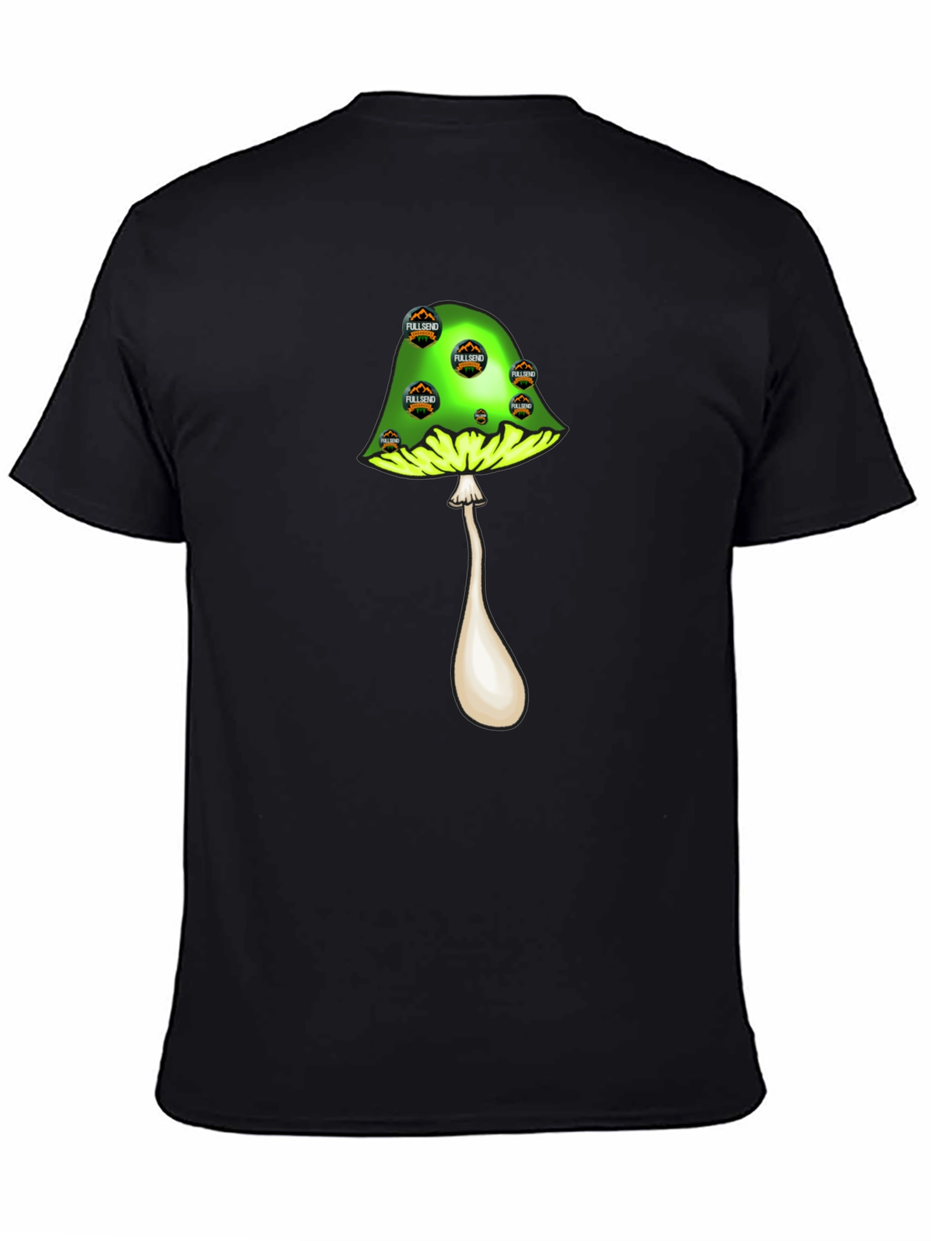 Black Mushroom Graphic T-Shirt - Black view 4