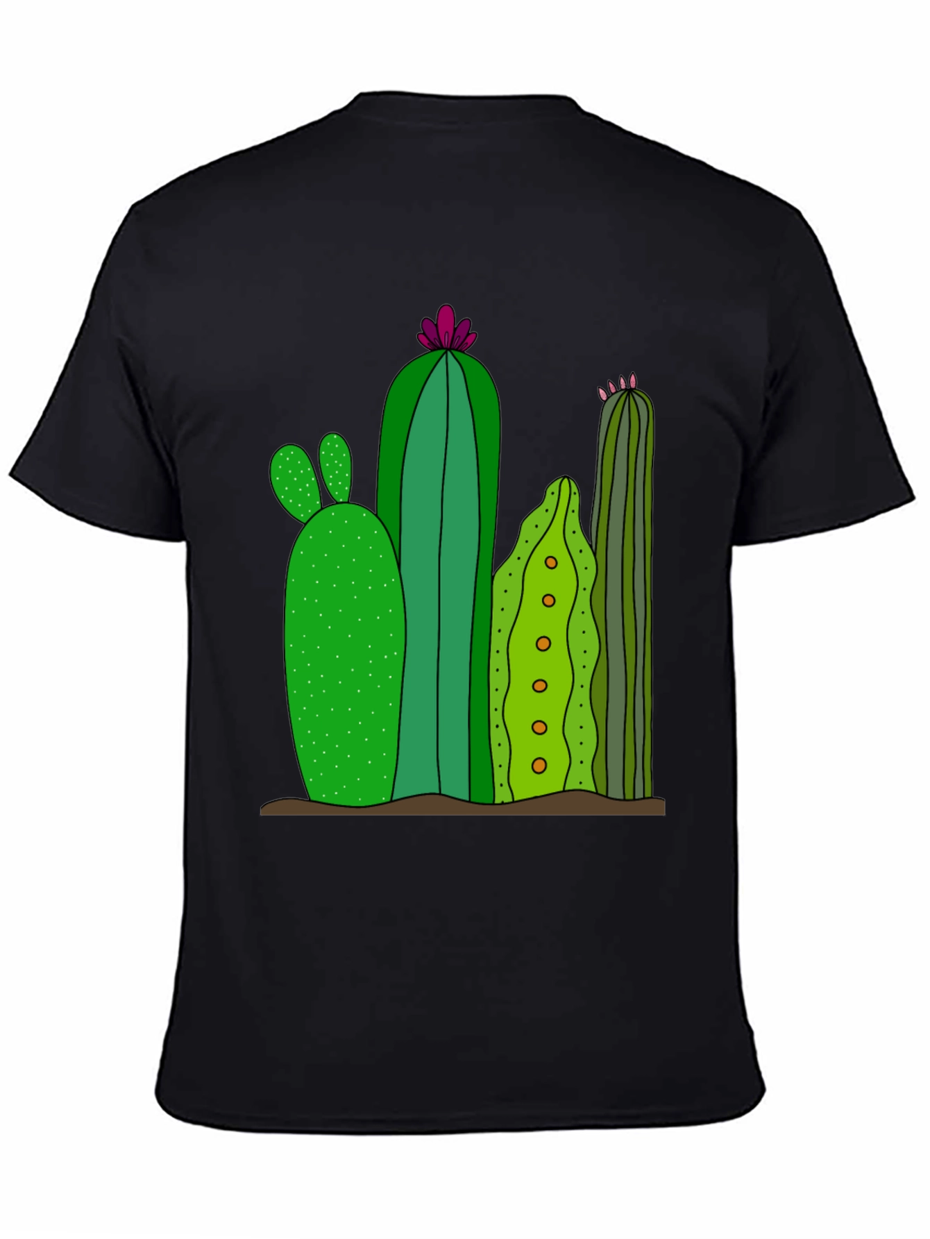 Black Cactus Graphic Print T-Shirt view 4