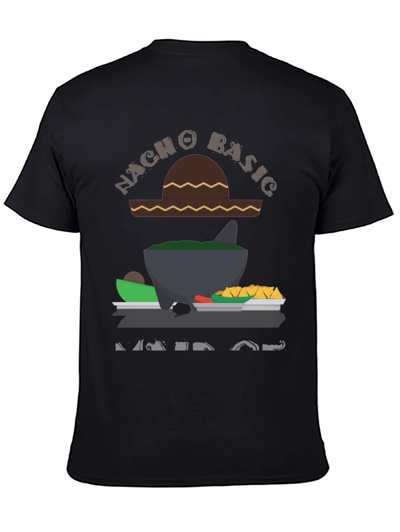 Black Nacho Basic Graphic T-Shirt view 4