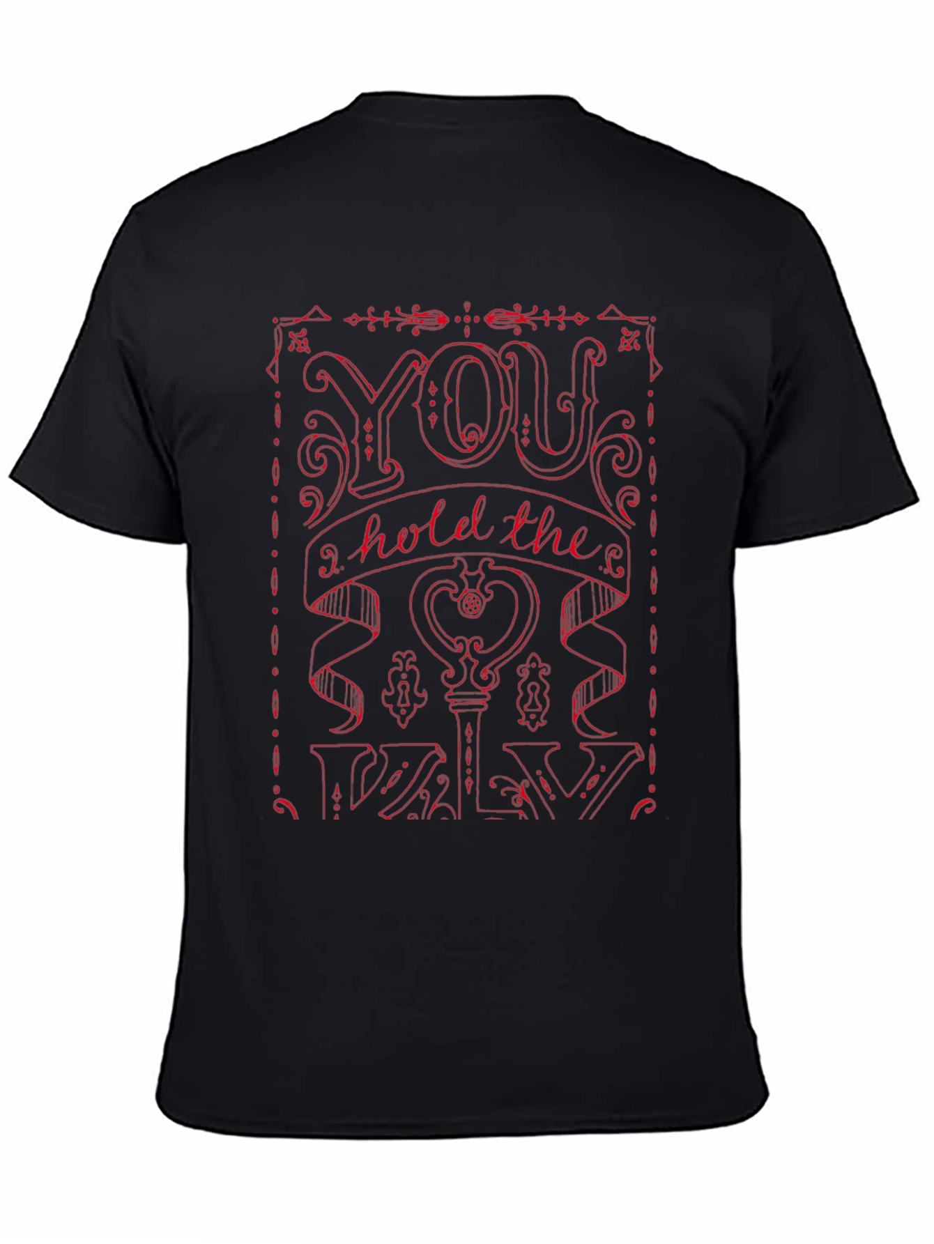 Black You Hold the Key Graphic Tee - Black view 4