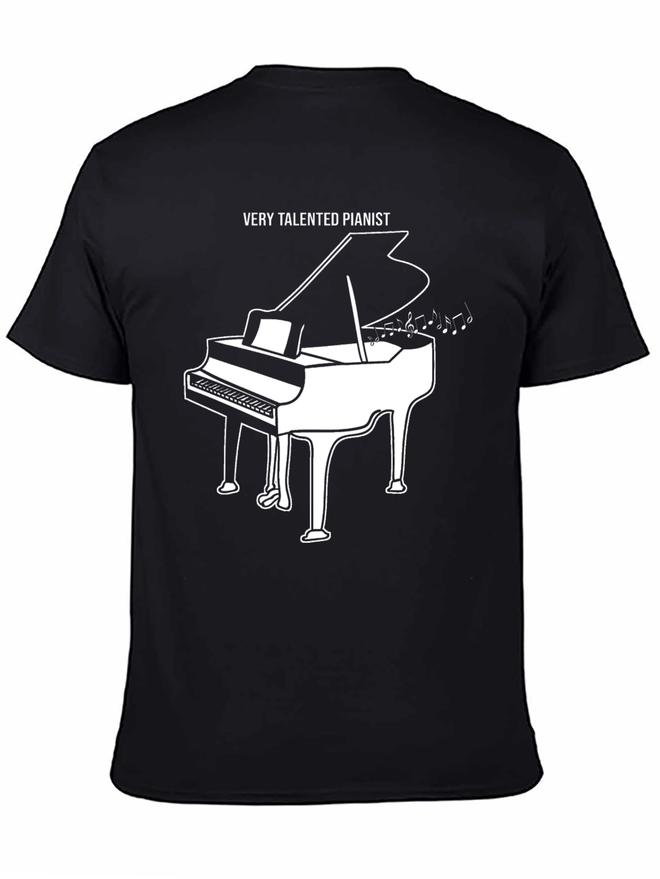 Black Very Talented Pianist Graphic T-Shirt view 4