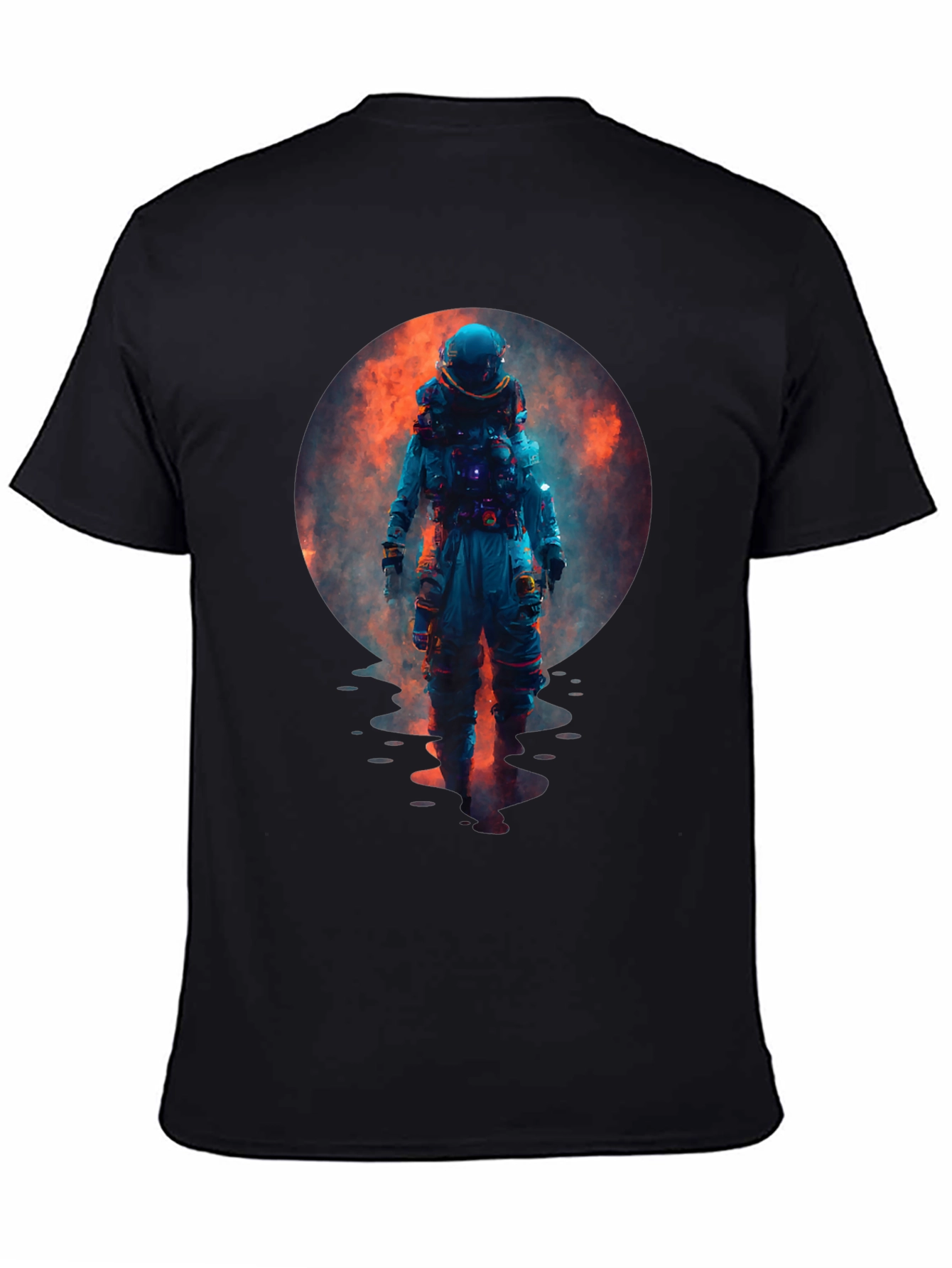 Black Astronaut Graphic Tee - Galaxy Dreamin' T-Shirt view 4