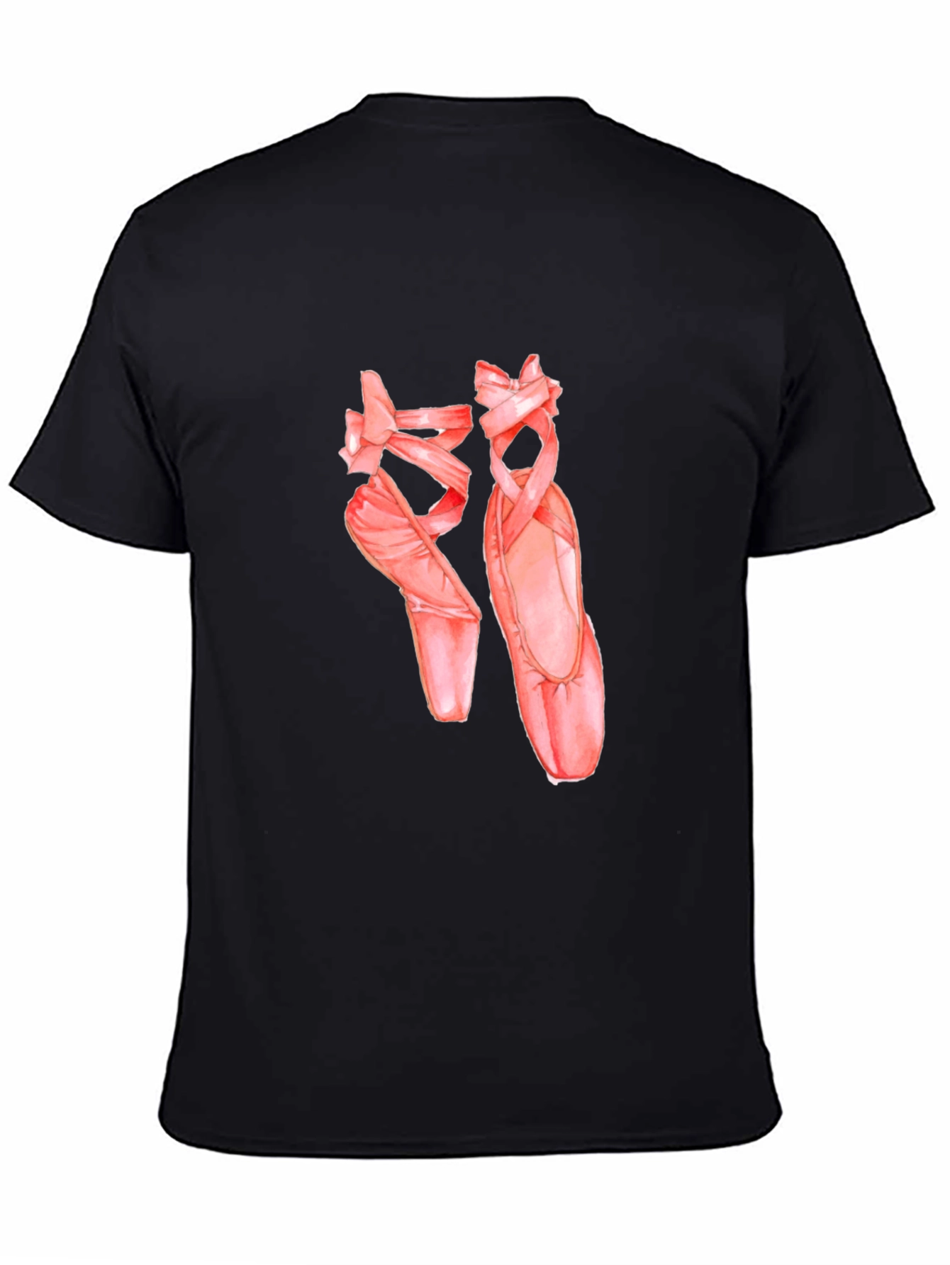 Black Ballet Shoes Graphic Tee - Dancer Gift view 4