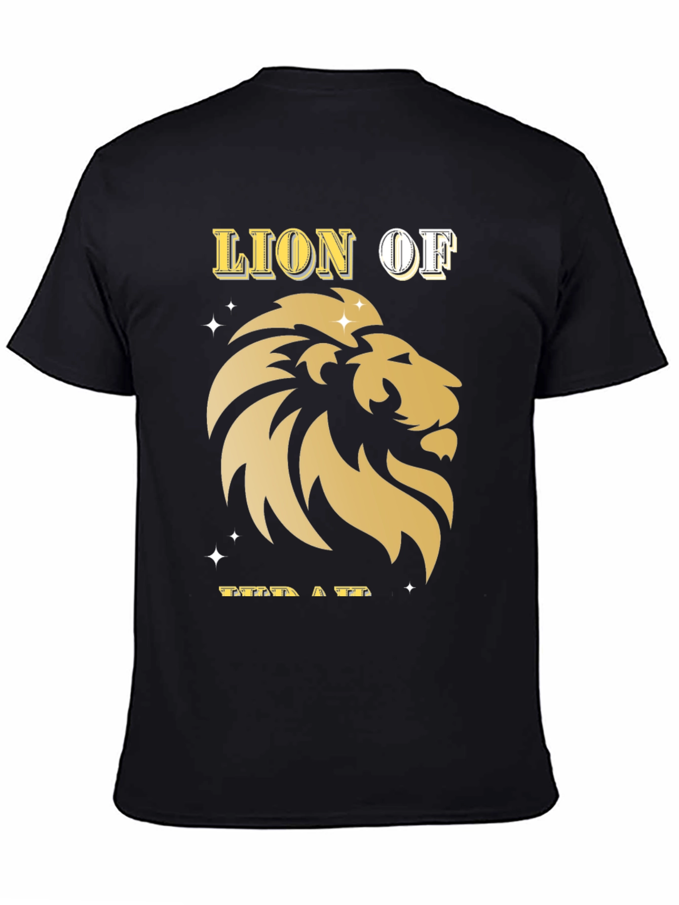 Black Lion of Judah Graphic Tee - Black Cotton Blend view 4