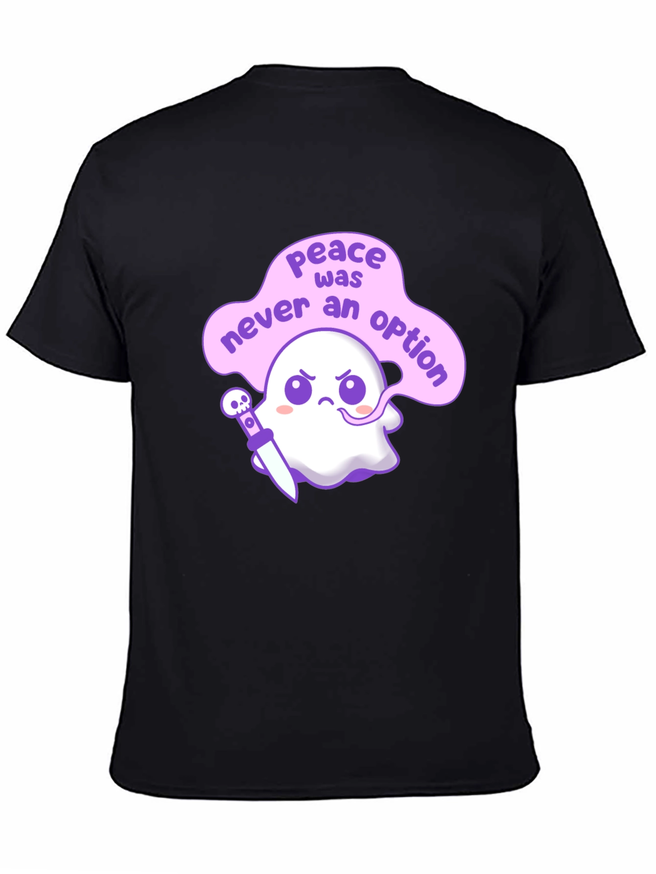 Black Peace Was Never an Option Ghost T-Shirt view 4