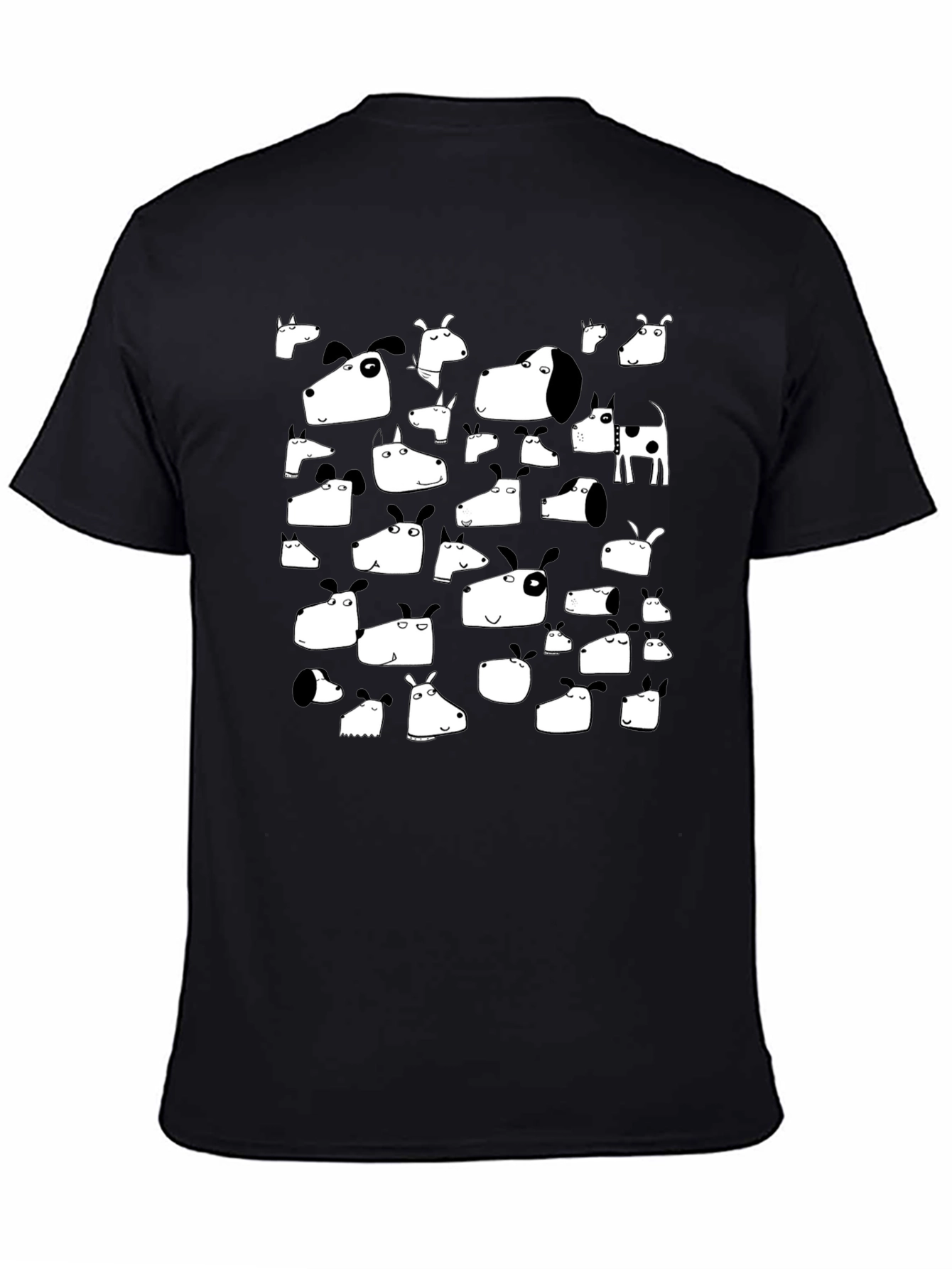 Black Dog Heads Black T-Shirt view 4