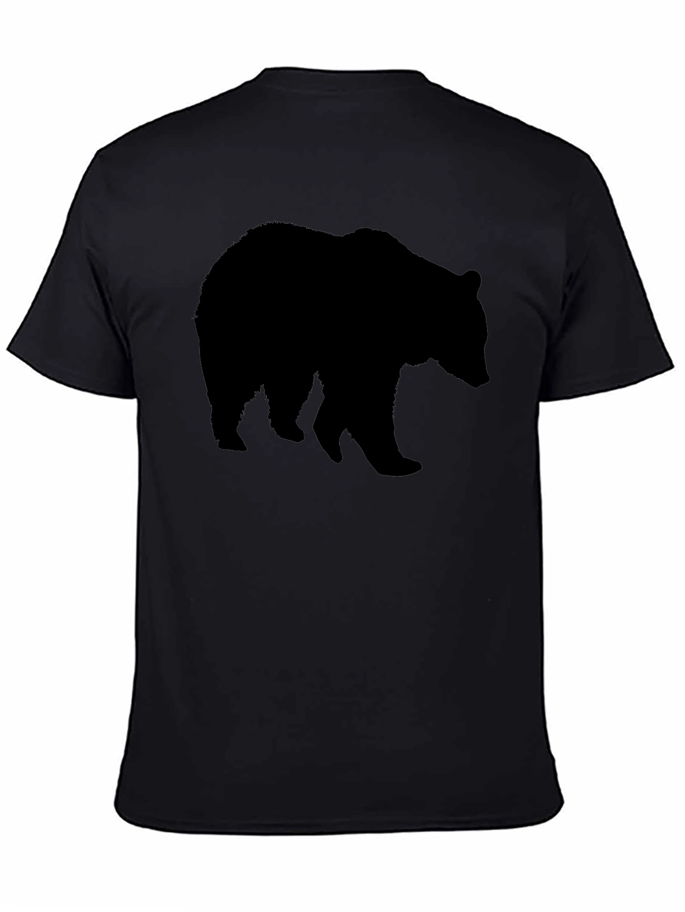 Black Bear Silhouette Black T-Shirt view 4