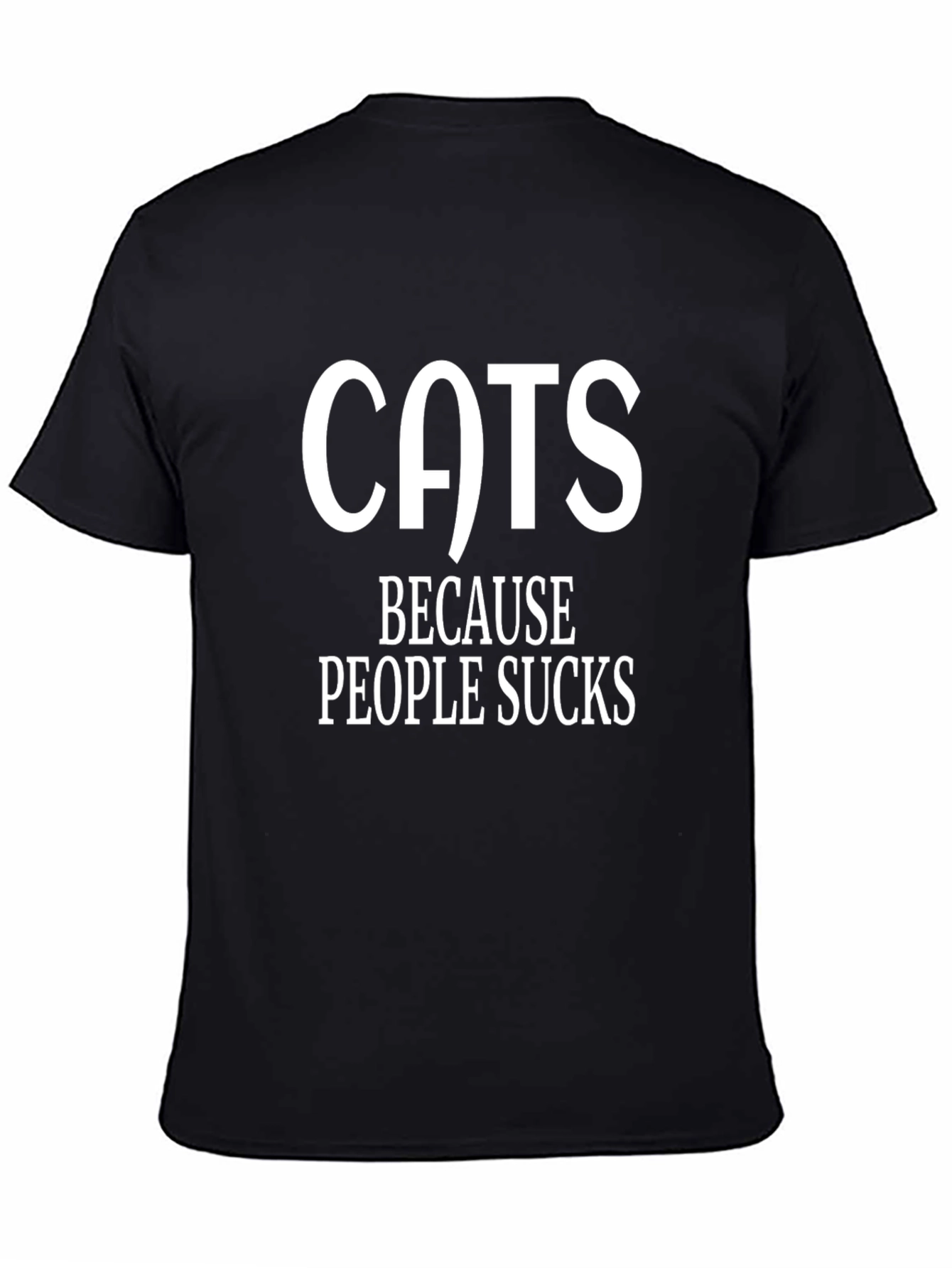 Black Cats Because People Sucks Graphic T-Shirt view 4