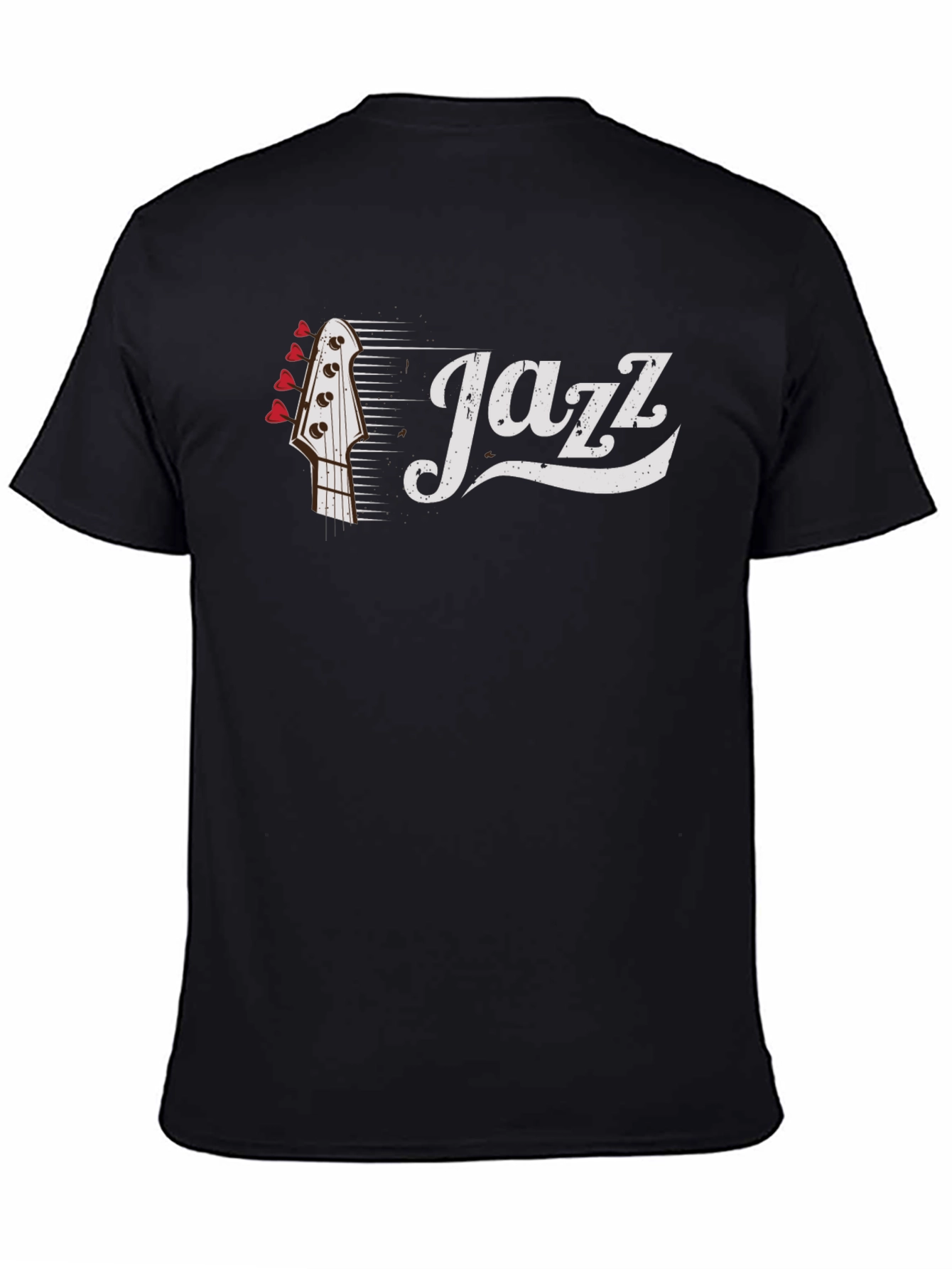 Black Jazz Music T-Shirt | Band Headstock view 4