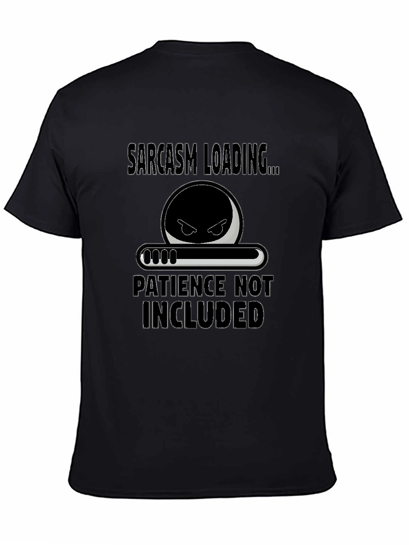 Black Sarcasm Loading Graphic Tee view 4
