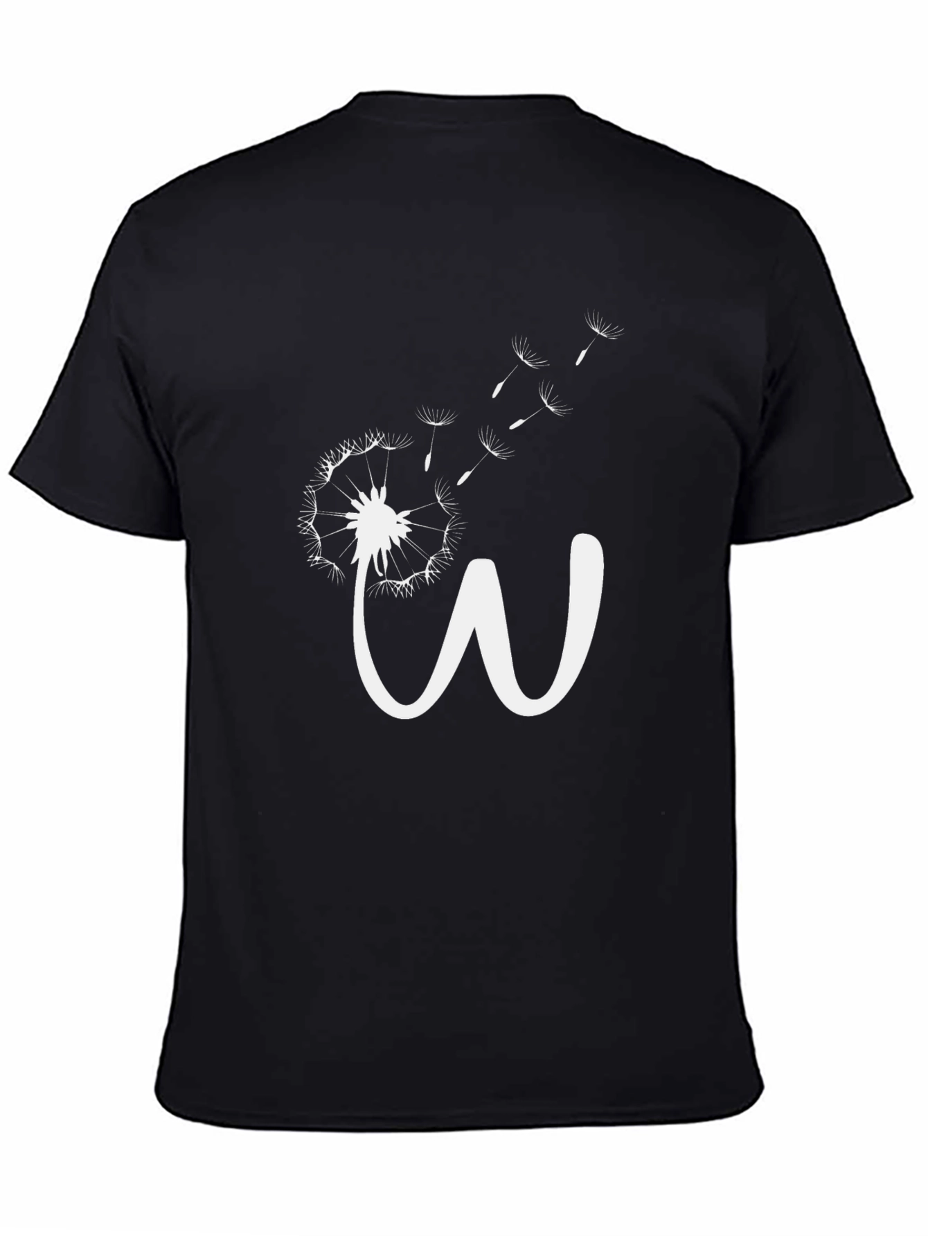Black Dandelion W Graphic Tee - Stylish Black T-Shirt view 4