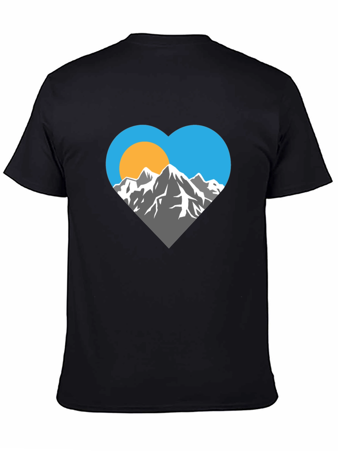 Black Mountain Heart Graphic T-Shirt view 4