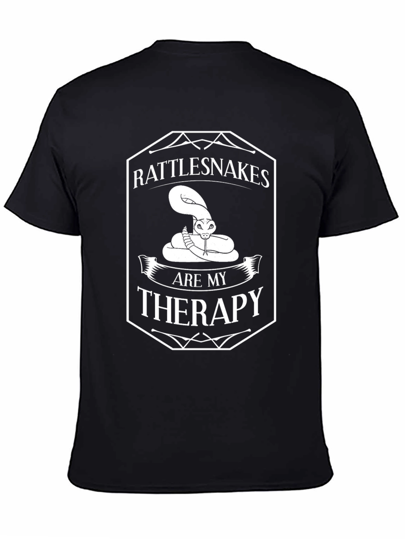 Black Rattlesnakes Are My Therapy Graphic T-Shirt view 4