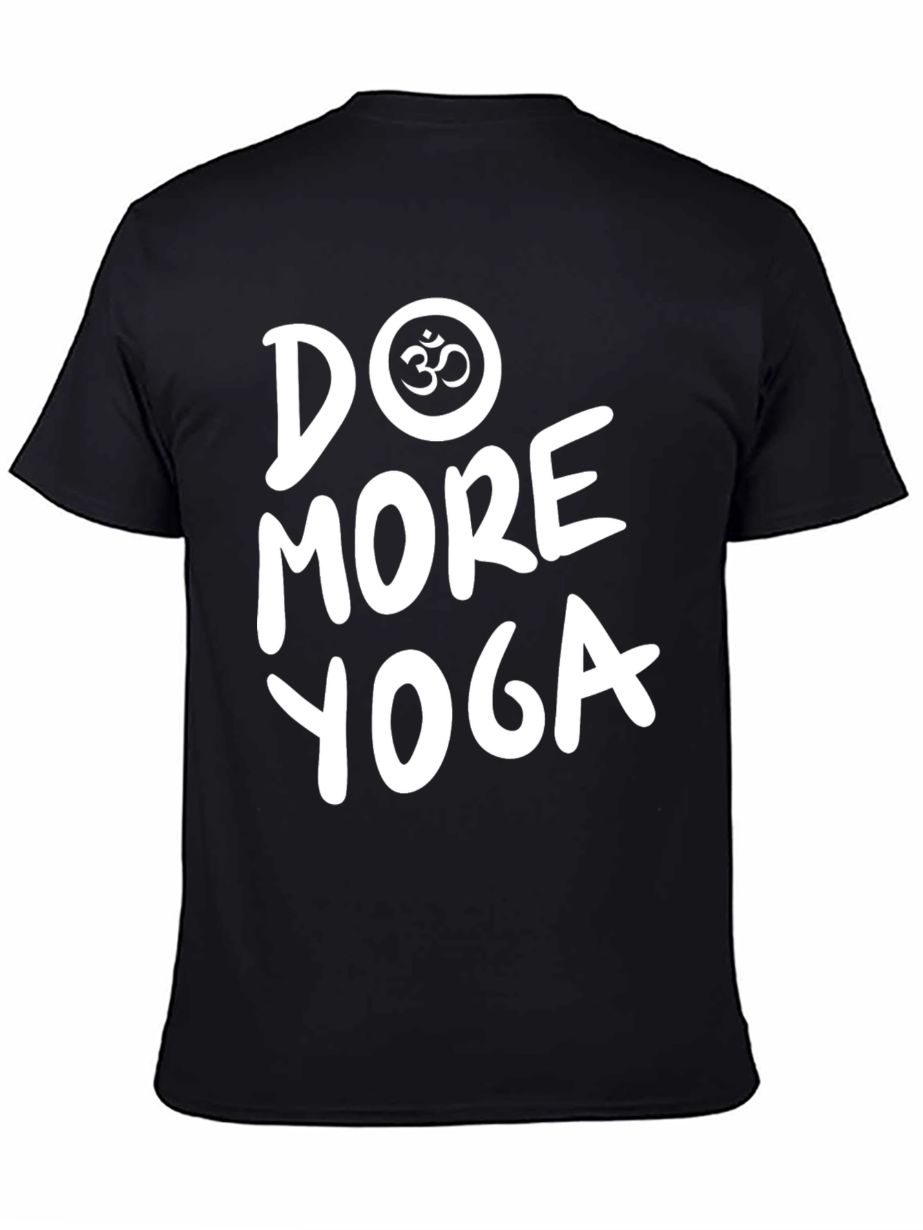 Black Do More Yoga Graphic Tee Black Cotton Blend T-Shirt view 4