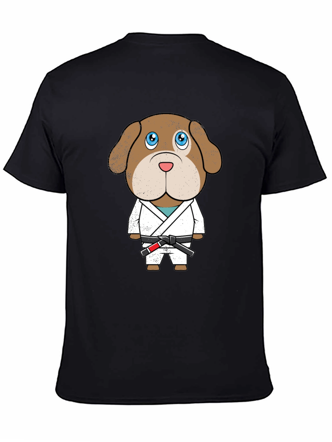 Black Dog Jiu Jitsu T-Shirt - Cartoon Graphic Tee view 4