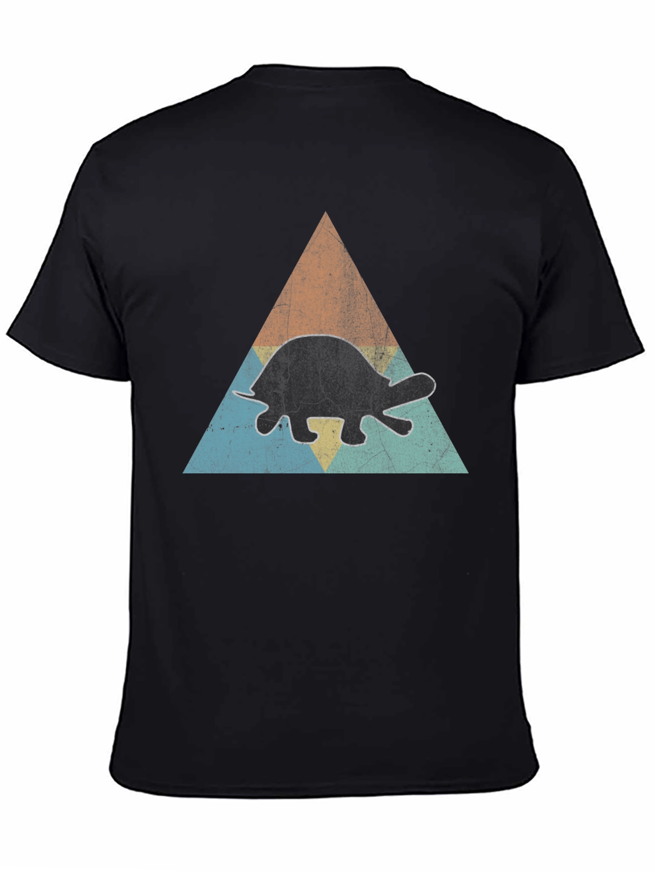 Black Retro Turtle Graphic T-Shirt - Cool Vintage Style view 4