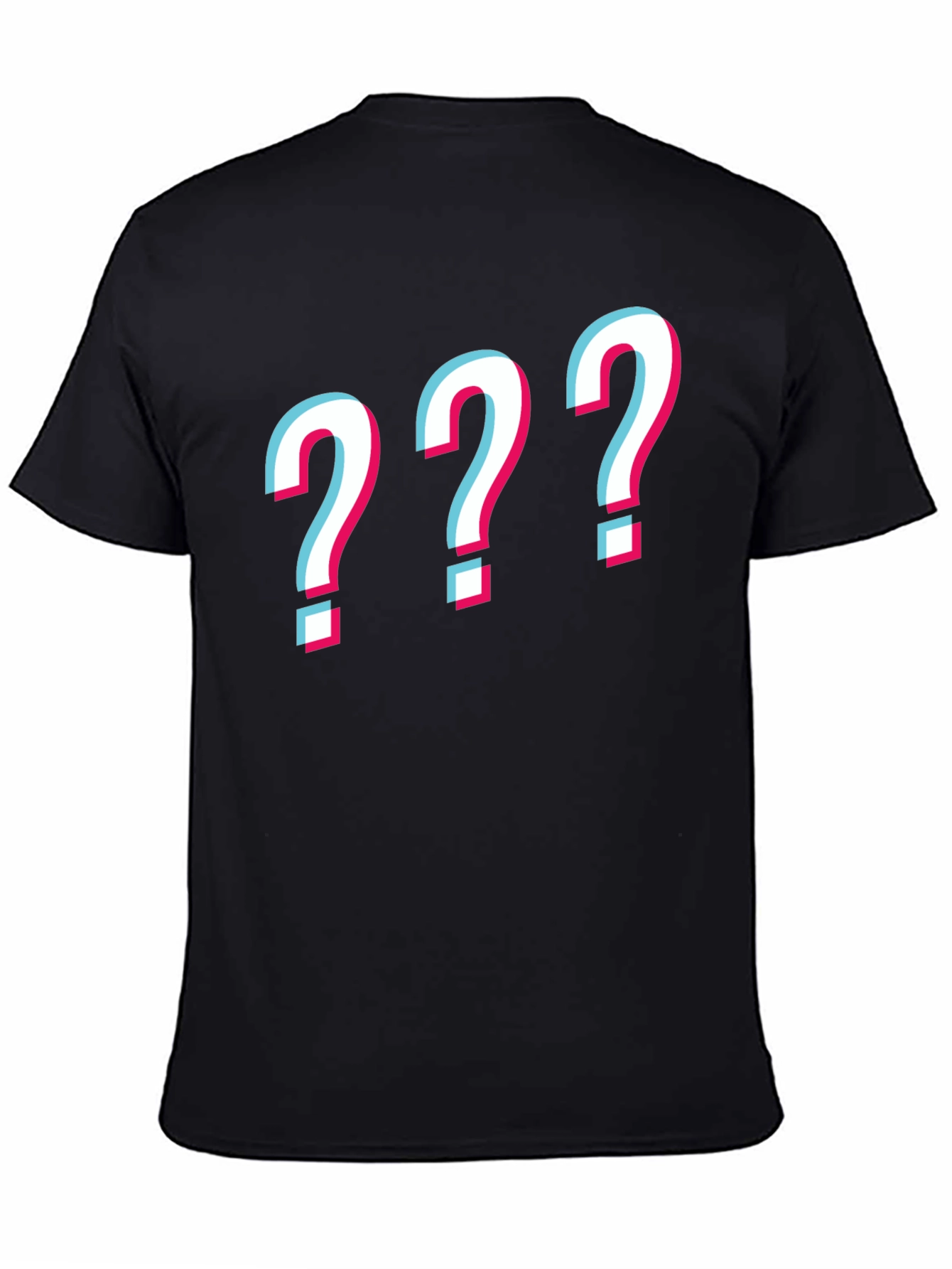 Black Question Mark Graphic Tee - Mens Black T-Shirt view 4
