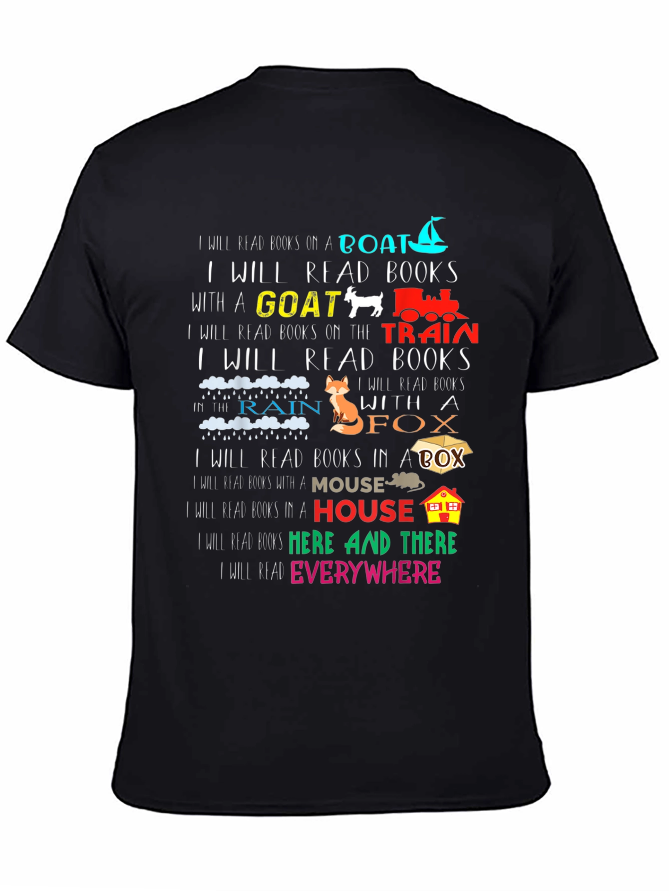 Black I Will Read Books T-Shirt view 4