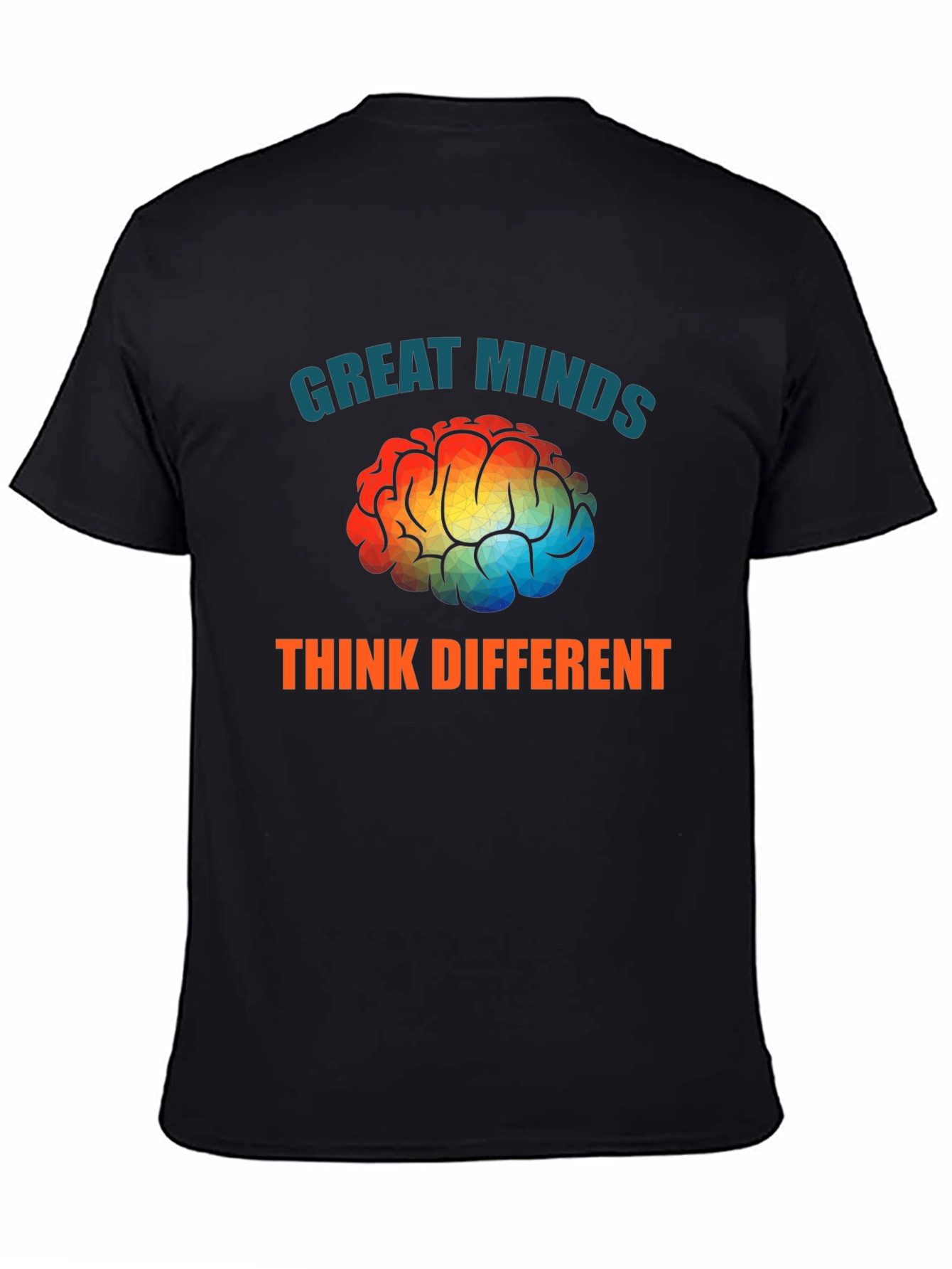 Black Great Minds Think Different Graphic T-Shirt view 4