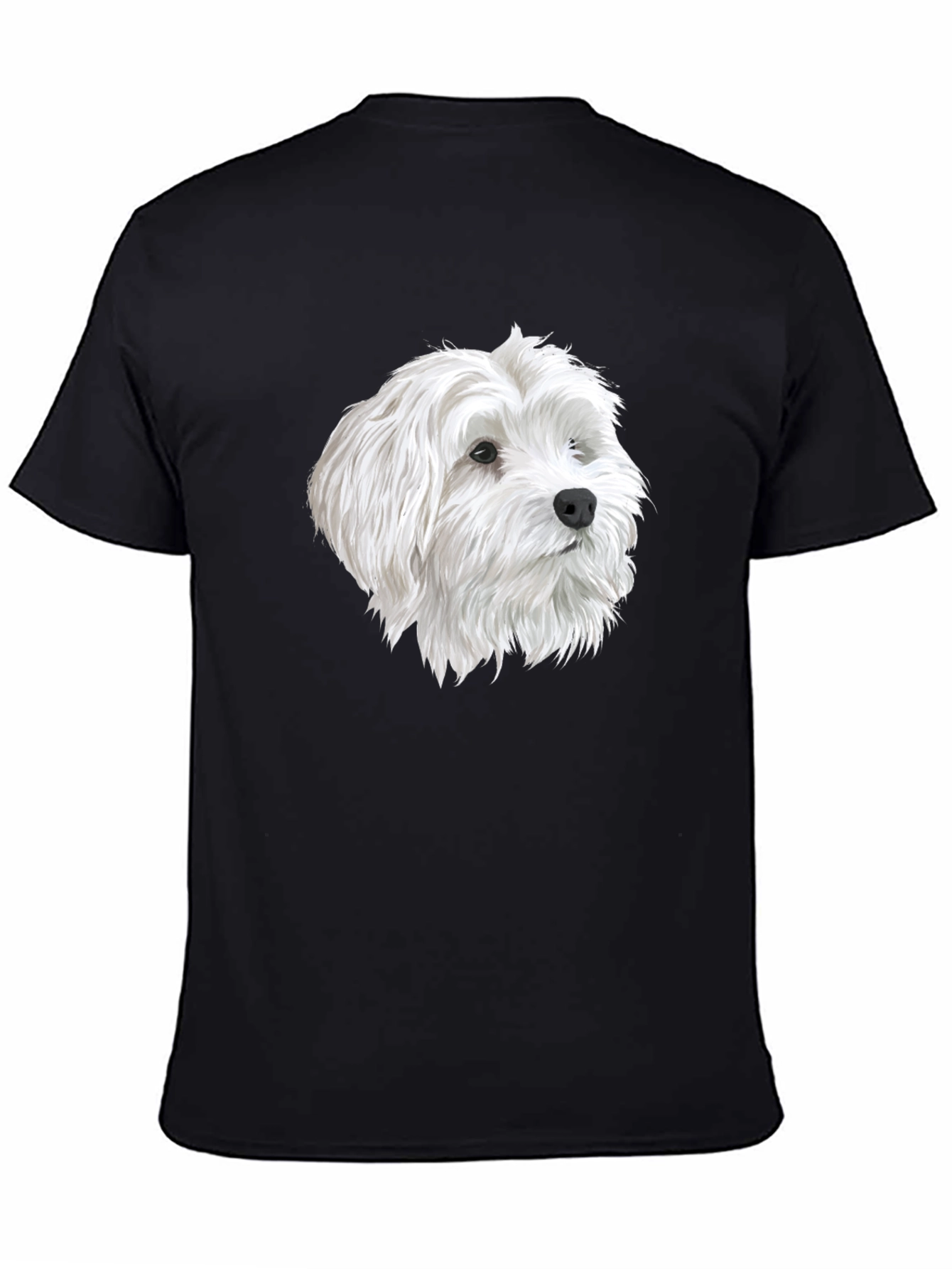 Black Dog Head Graphic Black T-Shirt view 4