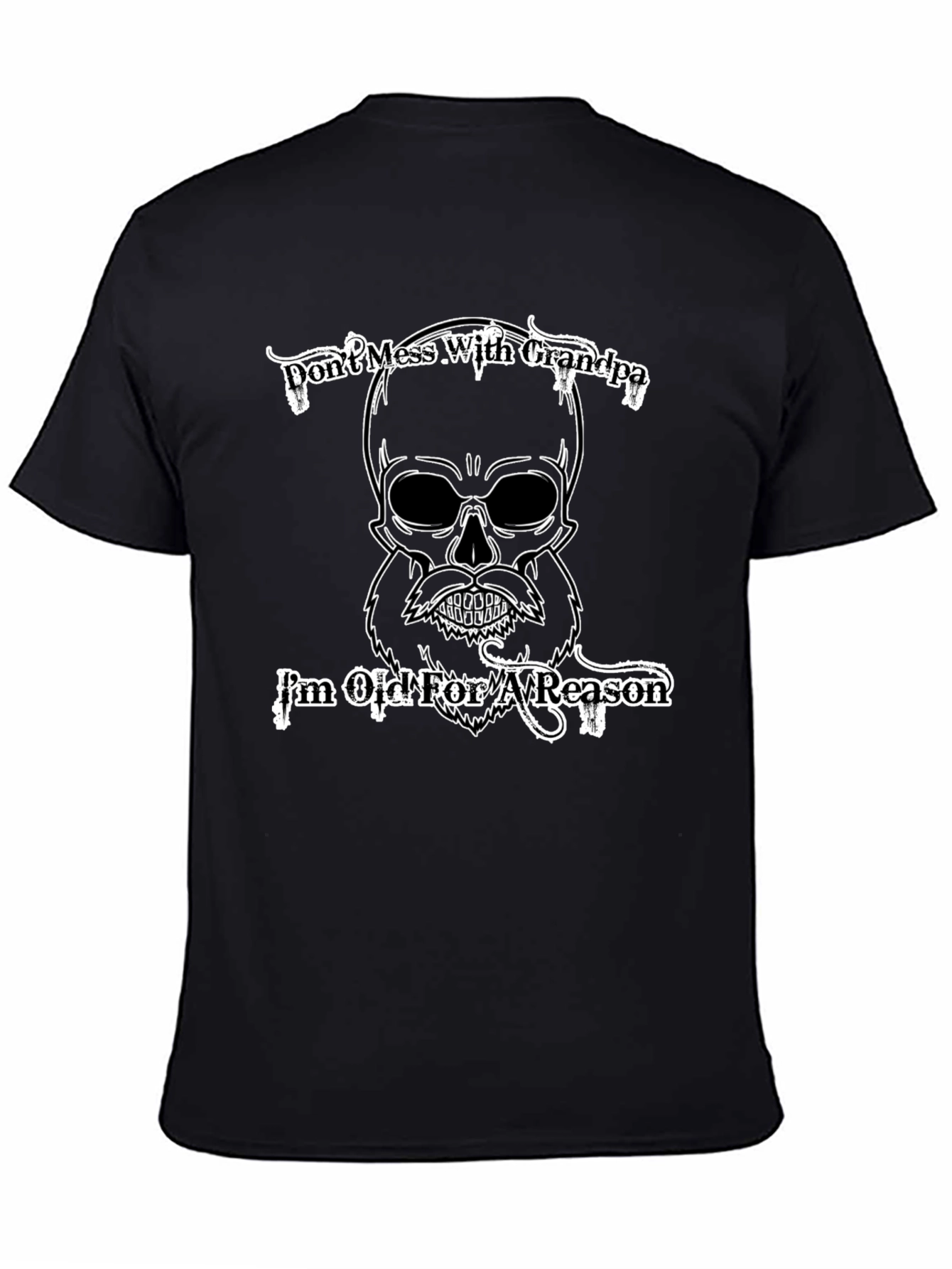 Black Don't Mess With Grandpa T-Shirt view 4