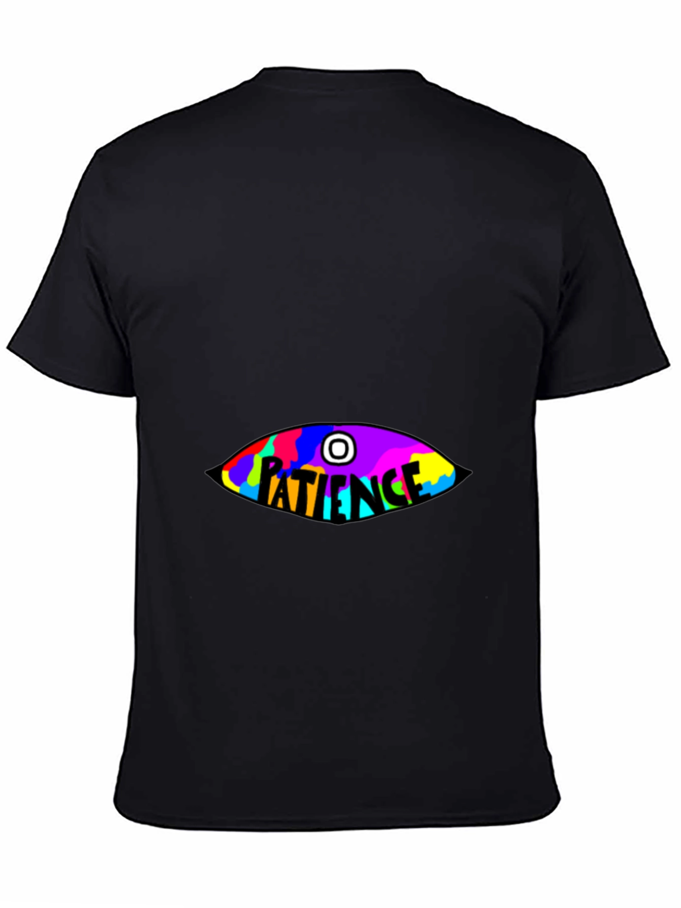 Black Patience Graphic Tee - Eye-Catching Design view 4