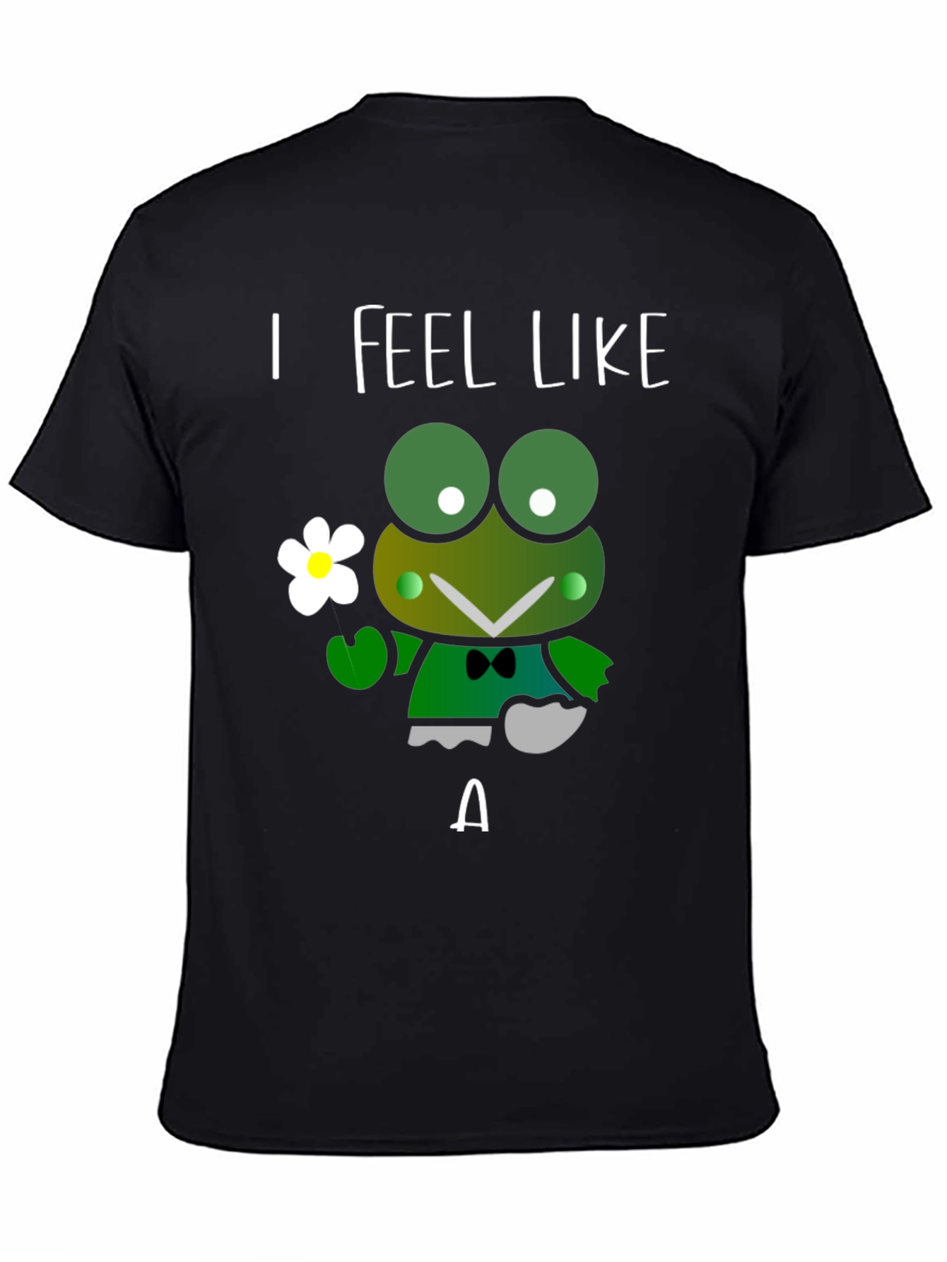 Black I Feel Like A Frog T-Shirt view 4