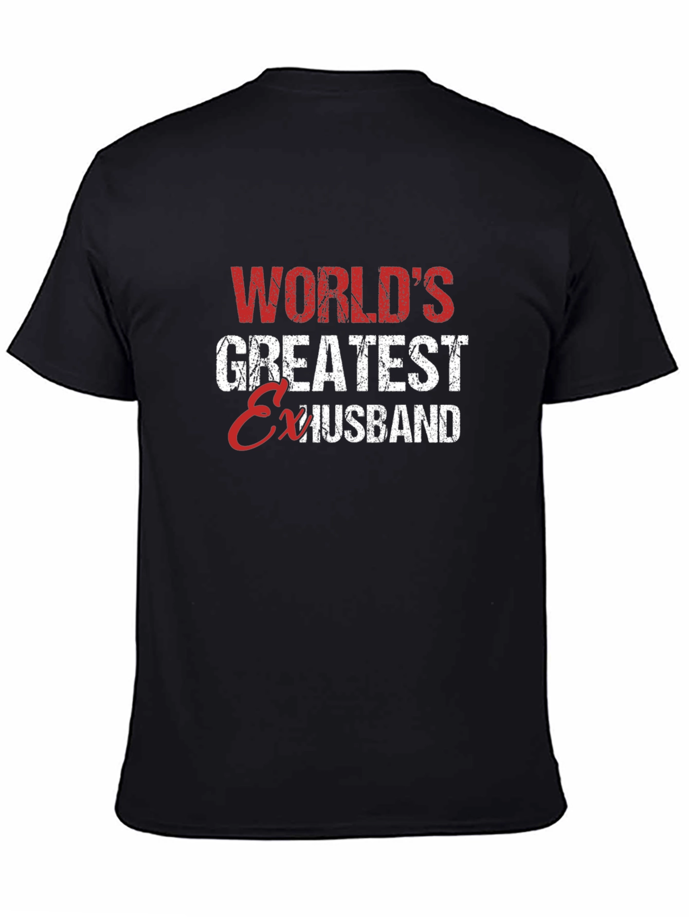 Black World's Greatest Ex Husband Funny T-Shirt view 4