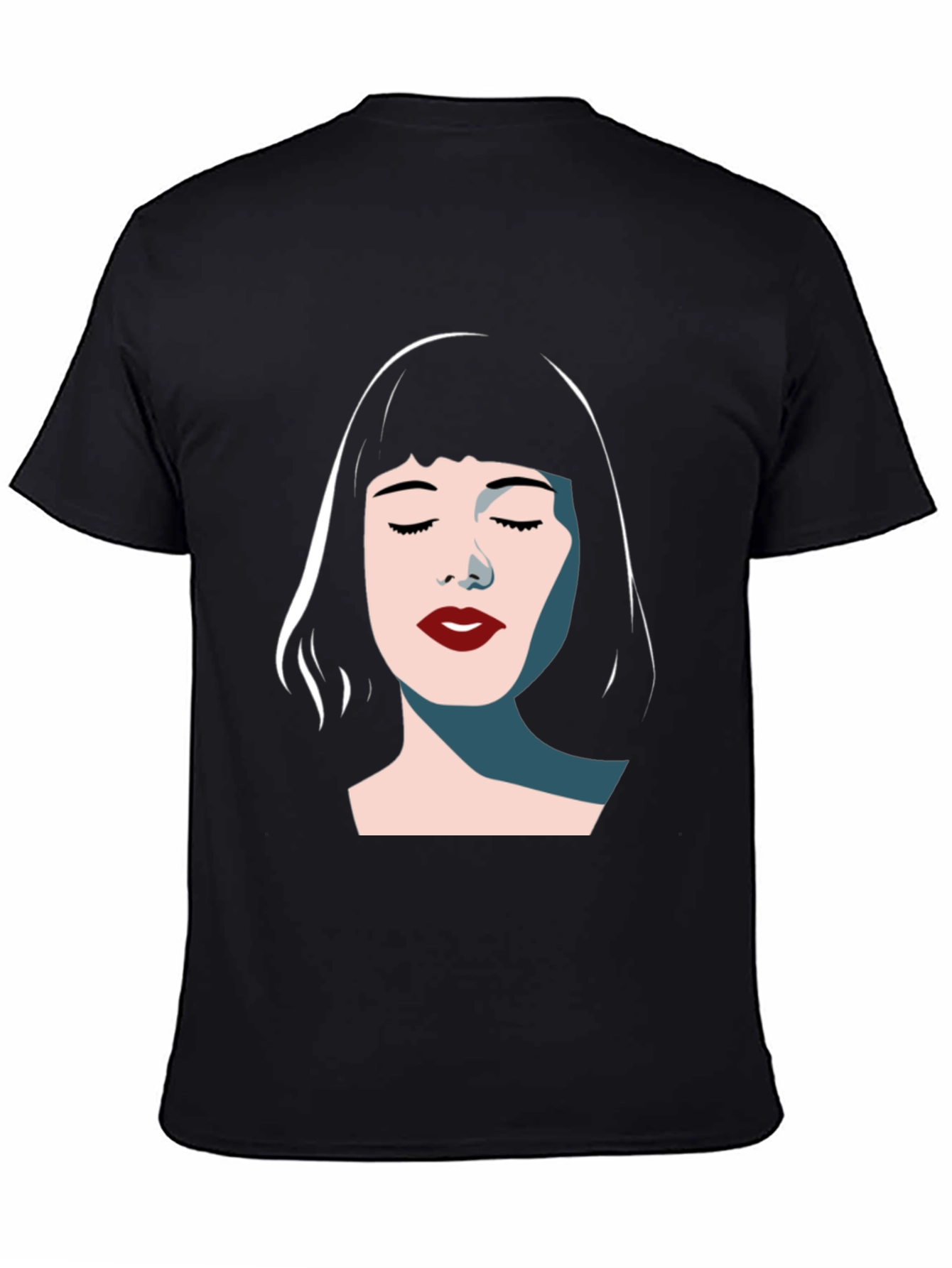 Black Minimalist Woman Graphic Tee - Modern Style view 4