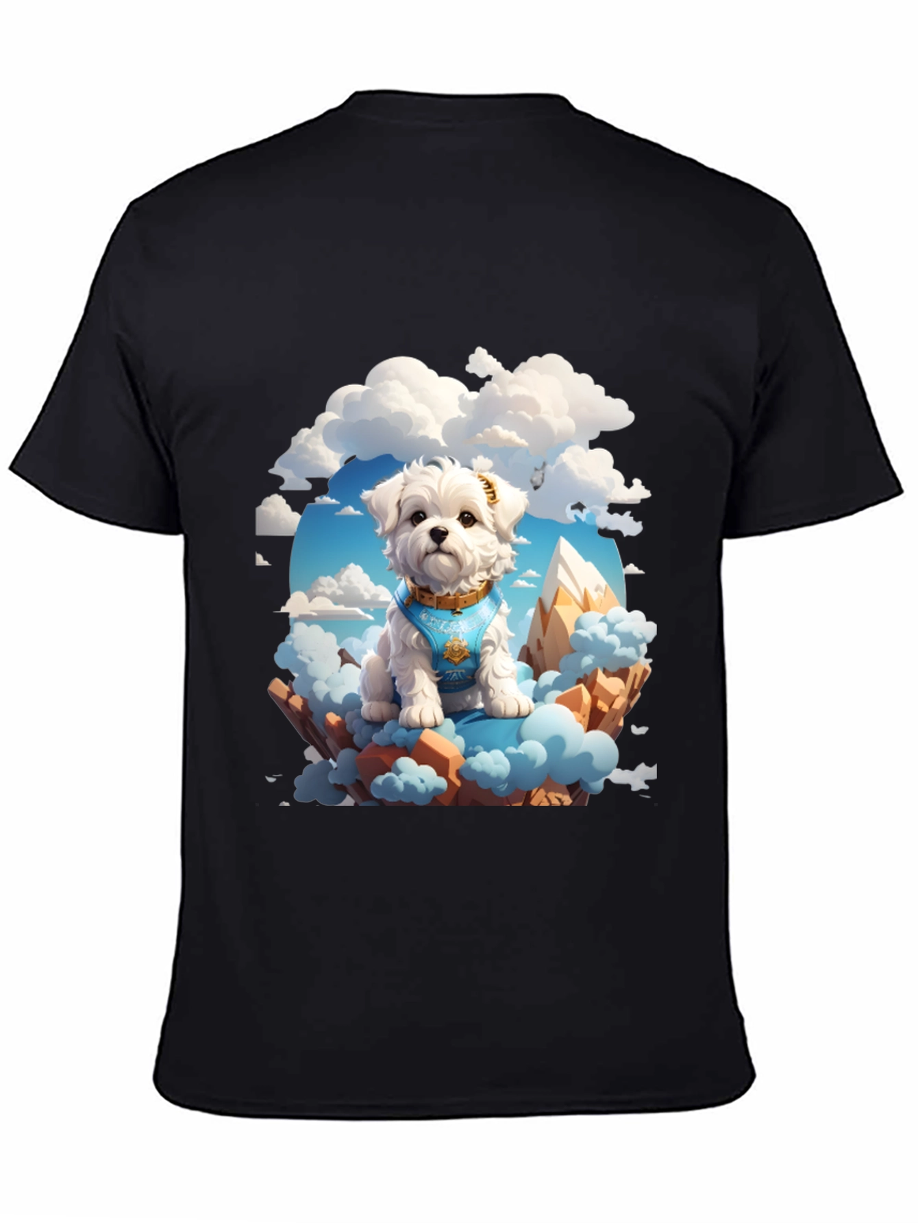 Black Dog in the Clouds T-Shirt view 4