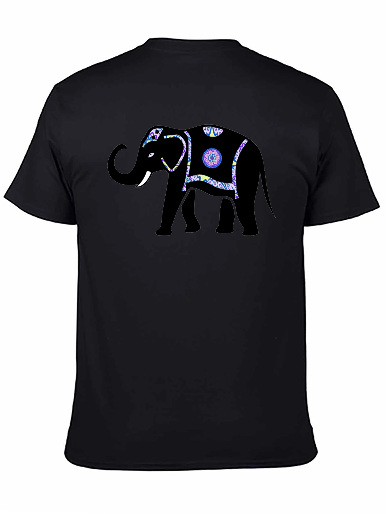 Black Elephant Graphic Tee - Stylish Black T-Shirt view 4