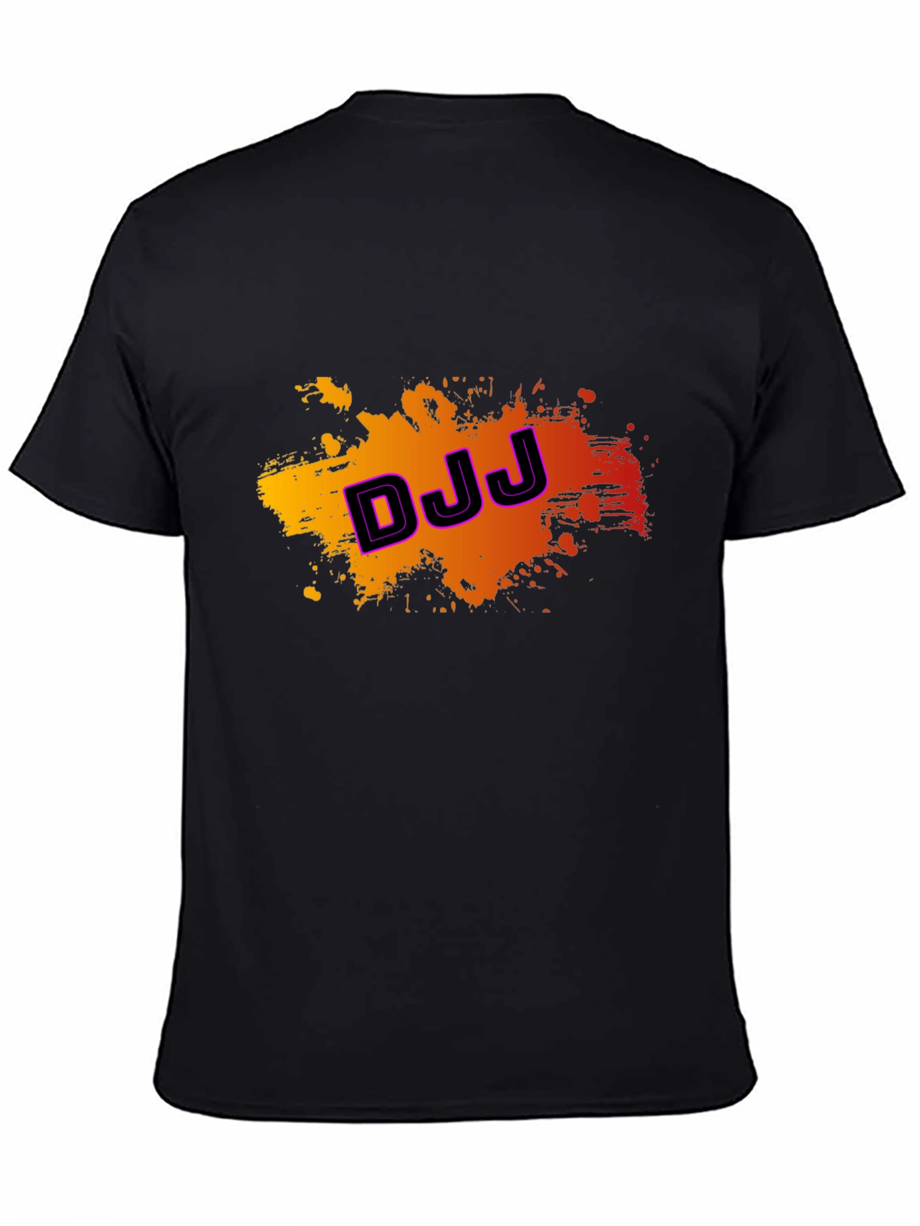 Black DJJ Graphic Print Black Tee view 4
