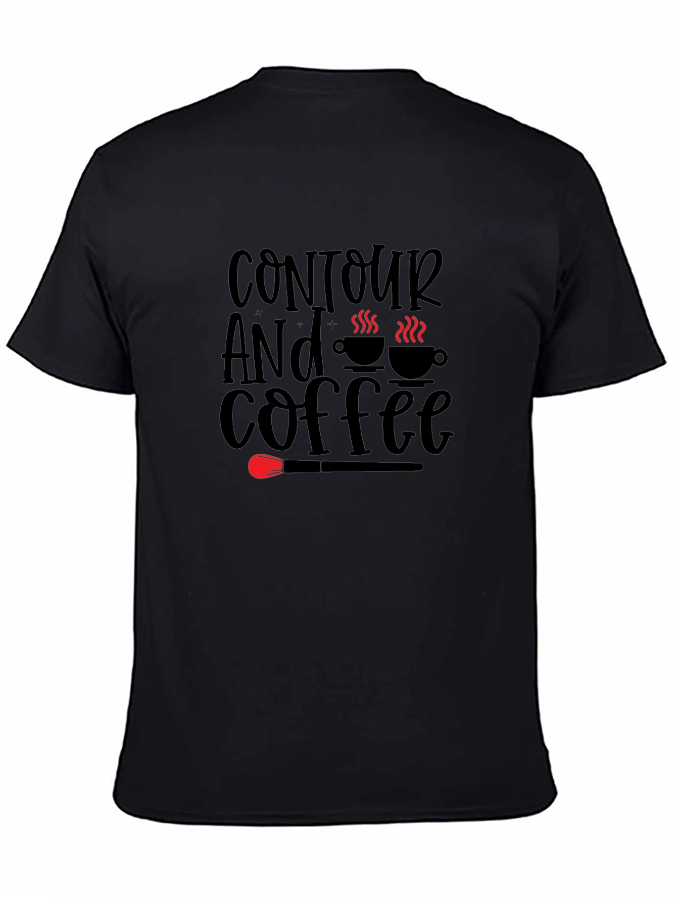 Black Contour and Coffee T-Shirt view 4
