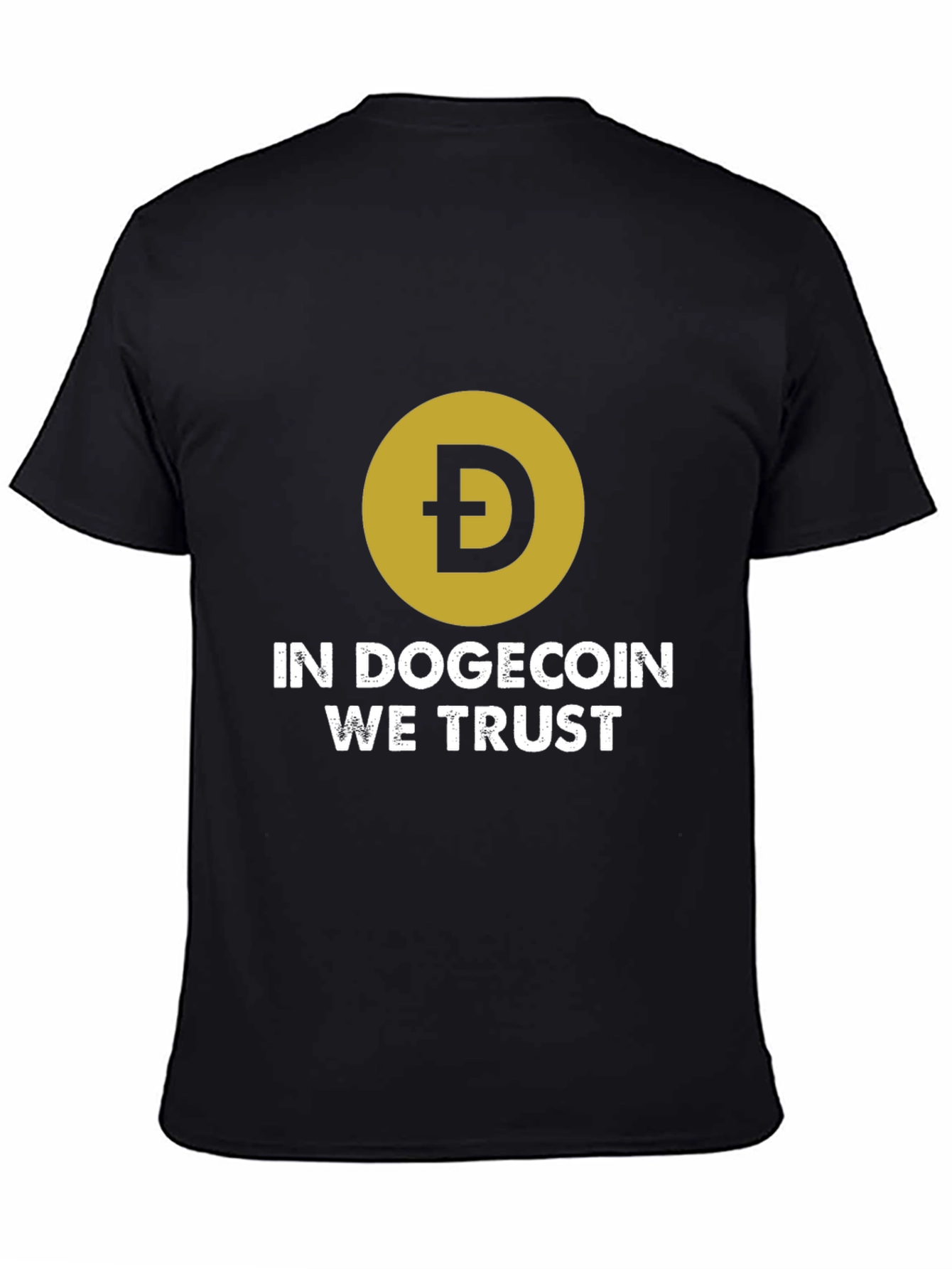 Black In Dogecoin We Trust Black T-Shirt view 4