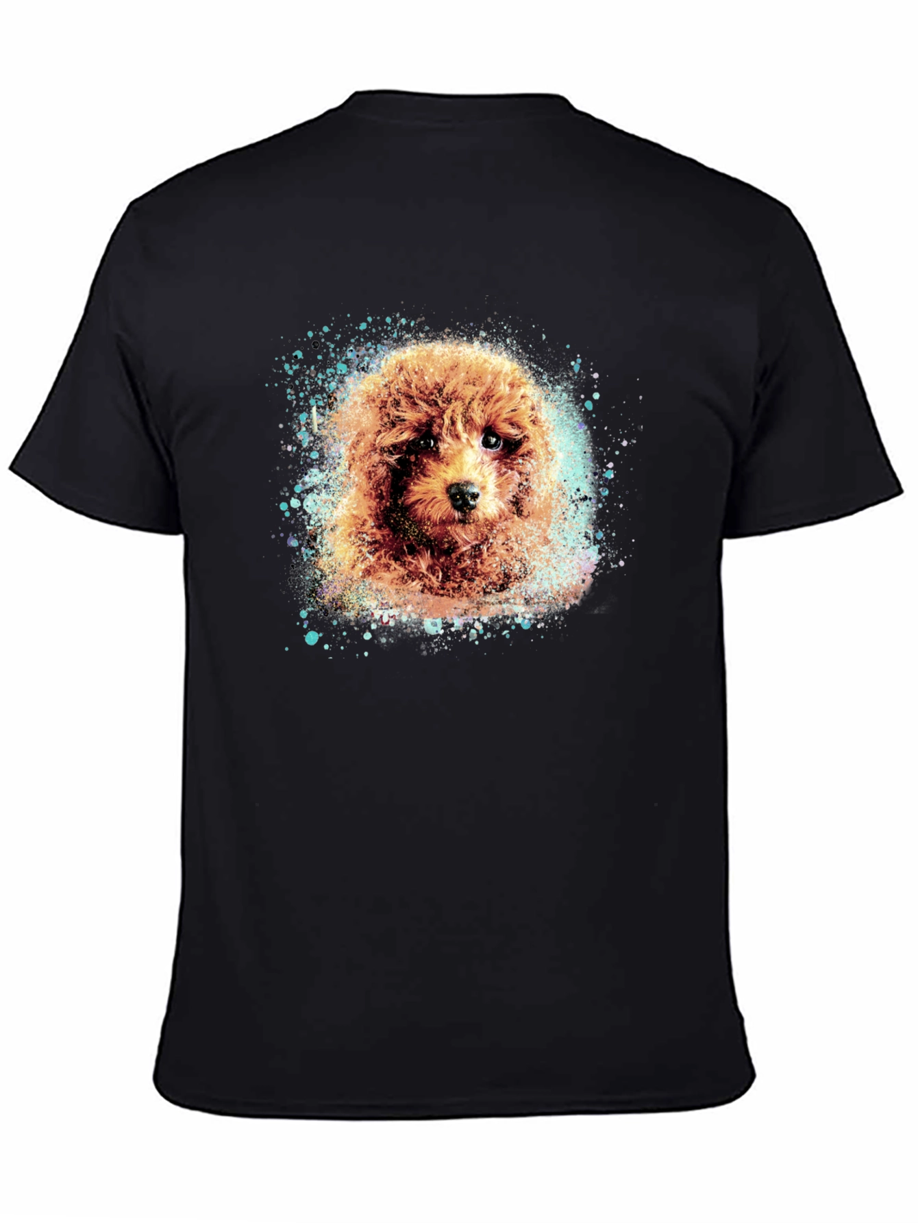 Black Poodle Art Print Tee - Soft Cotton Blend view 4
