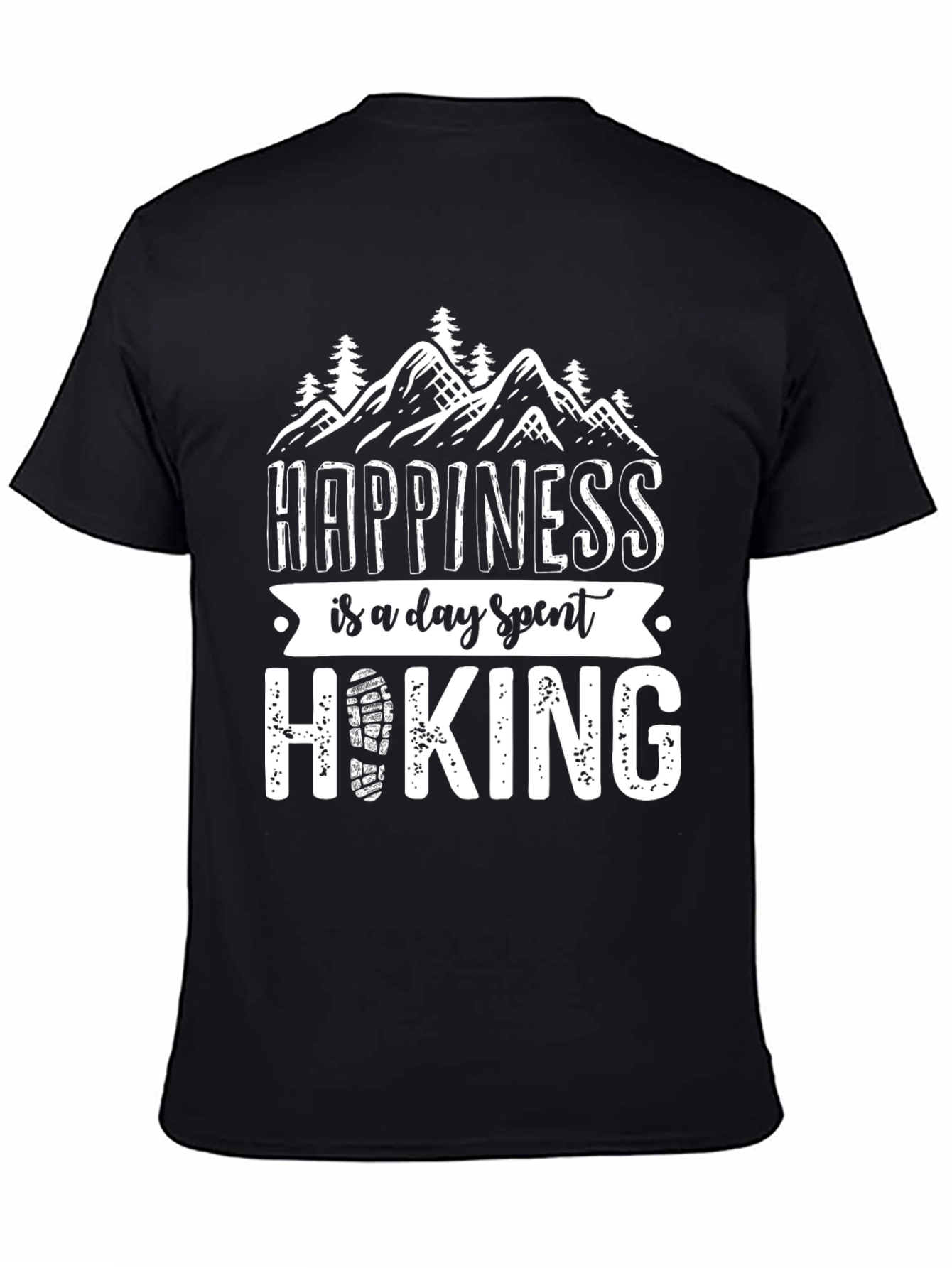 Black Happiness is Hiking T-Shirt view 4