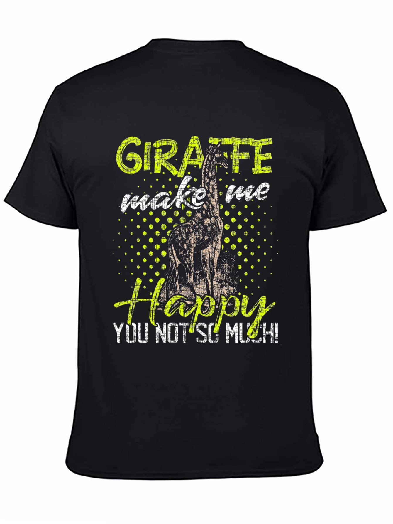 Giraffe Make Me Happy T-Shirt - 4