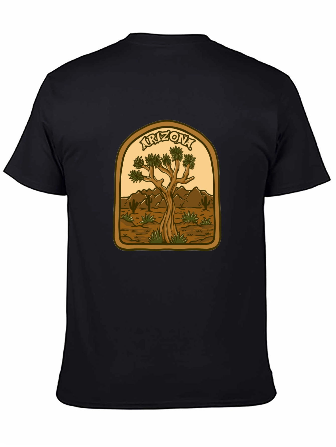 Black Arizona Desert Graphic T-Shirt view 4