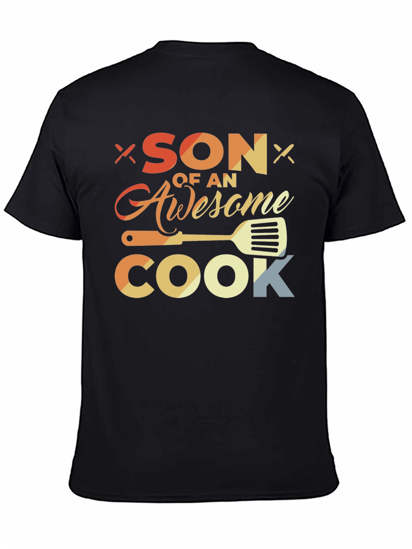 Black Son of an Awesome Cook Black T-Shirt view 4