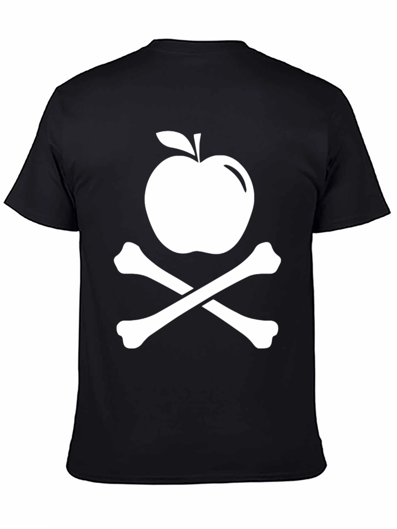 Black Apple & Crossbones Graphic Tee view 4