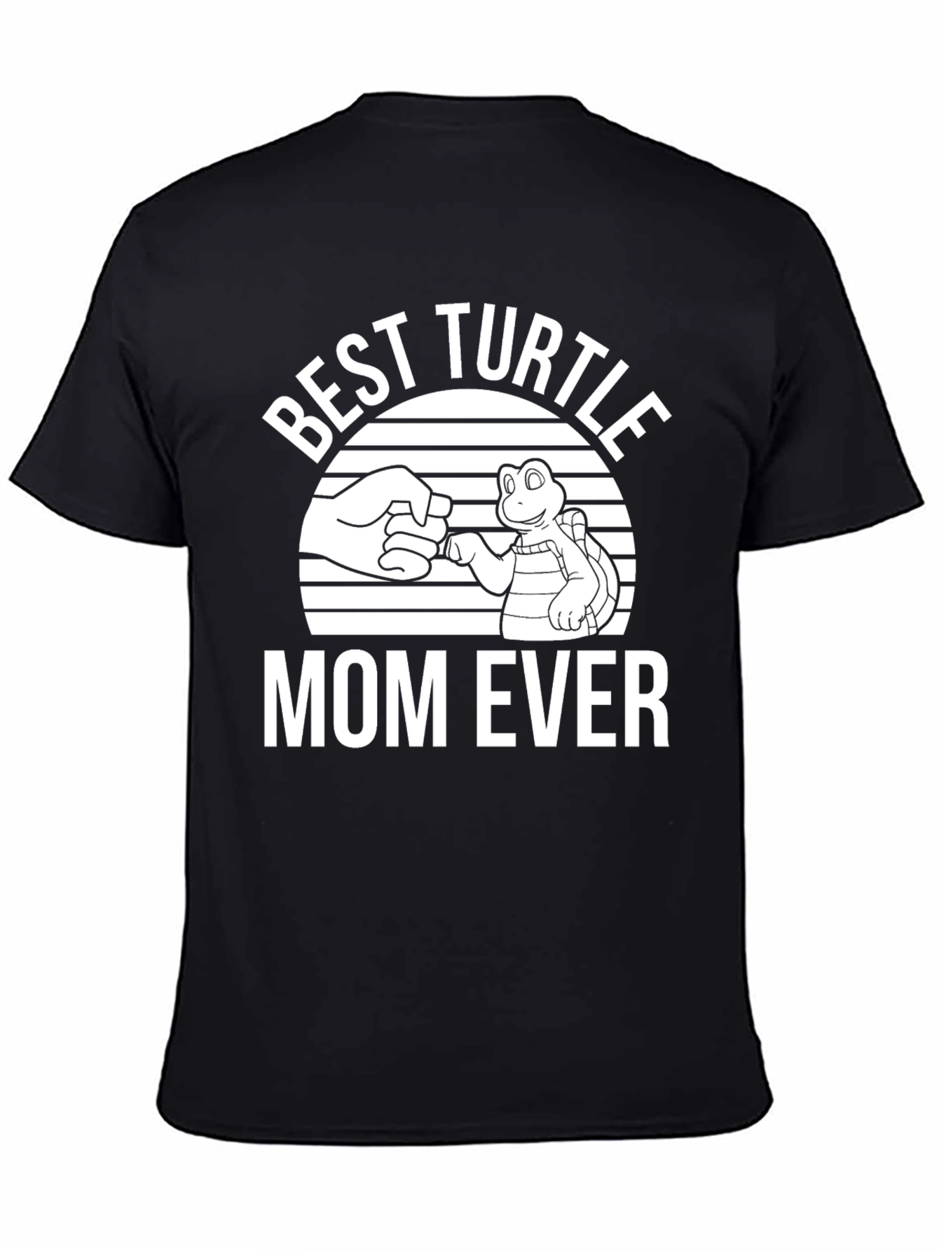 Black Best Turtle Mom Ever T-Shirt - Unisex view 4