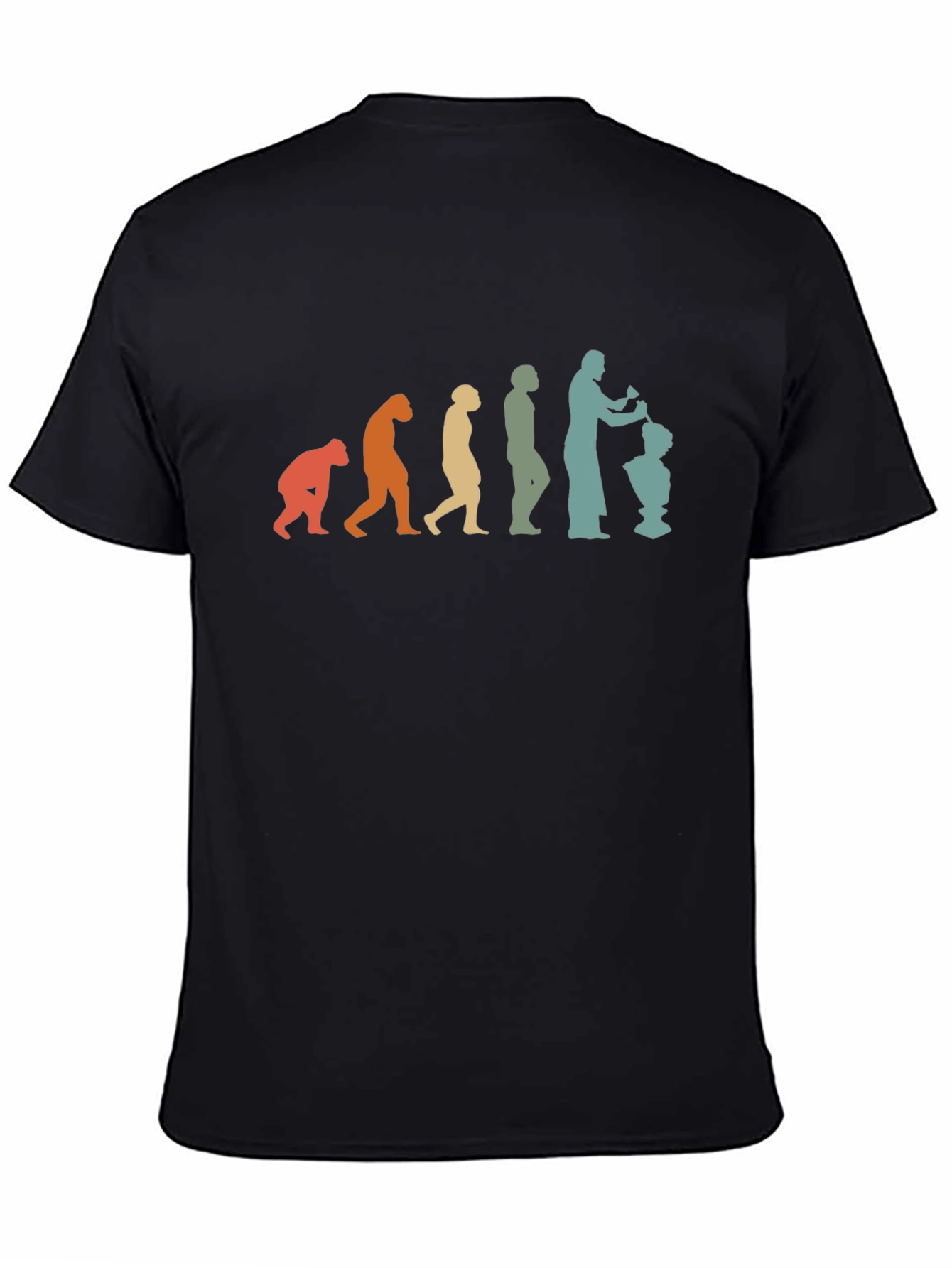 Black Evolution of Art T-Shirt view 4