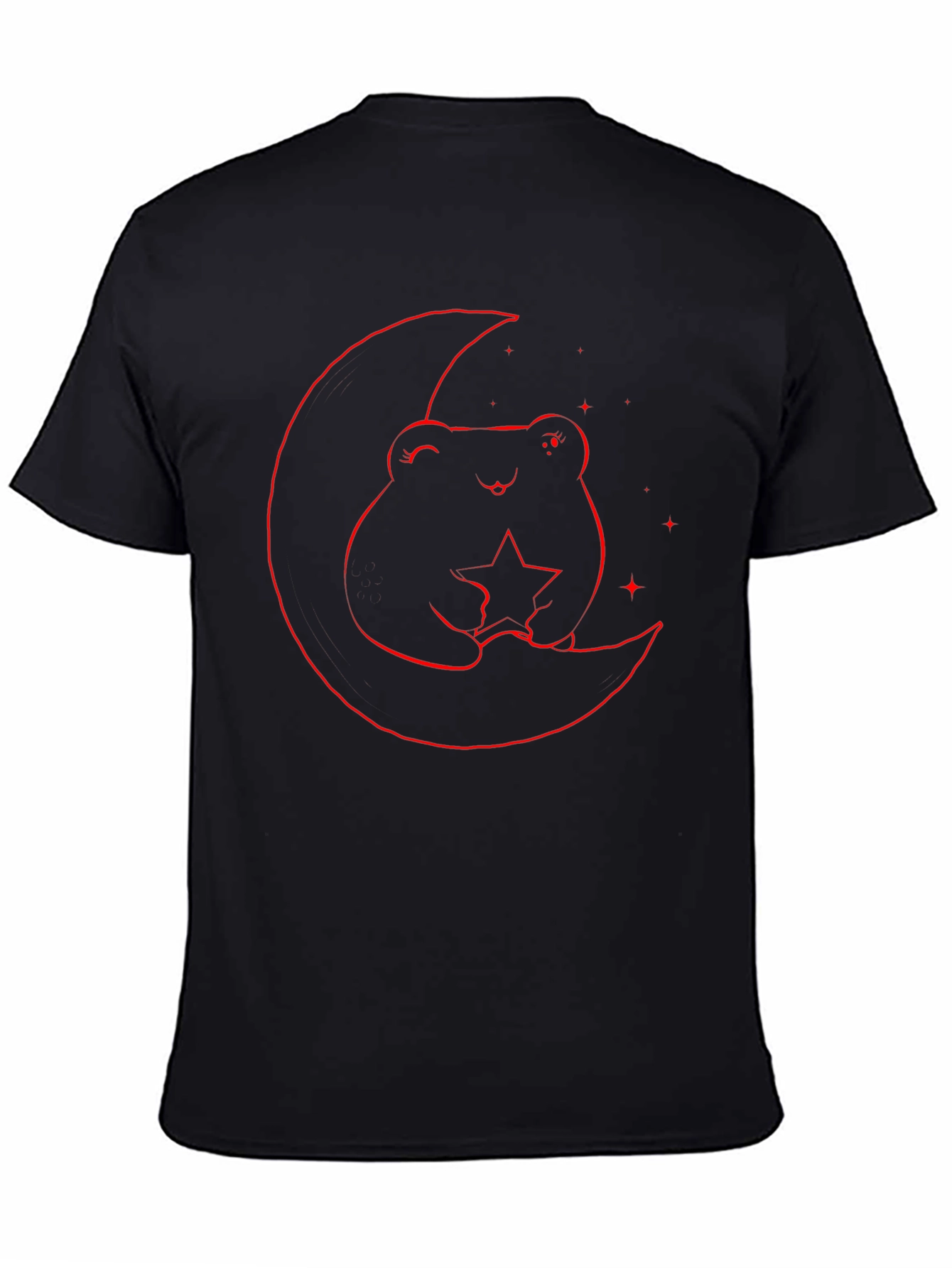 Black Frog on Moon Graphic Tee - Black view 4