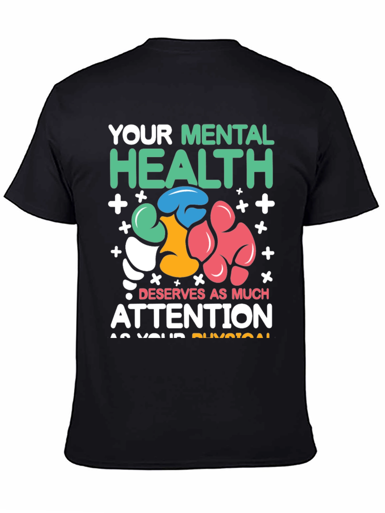 Black Mental Health Awareness Graphic T-Shirt view 4