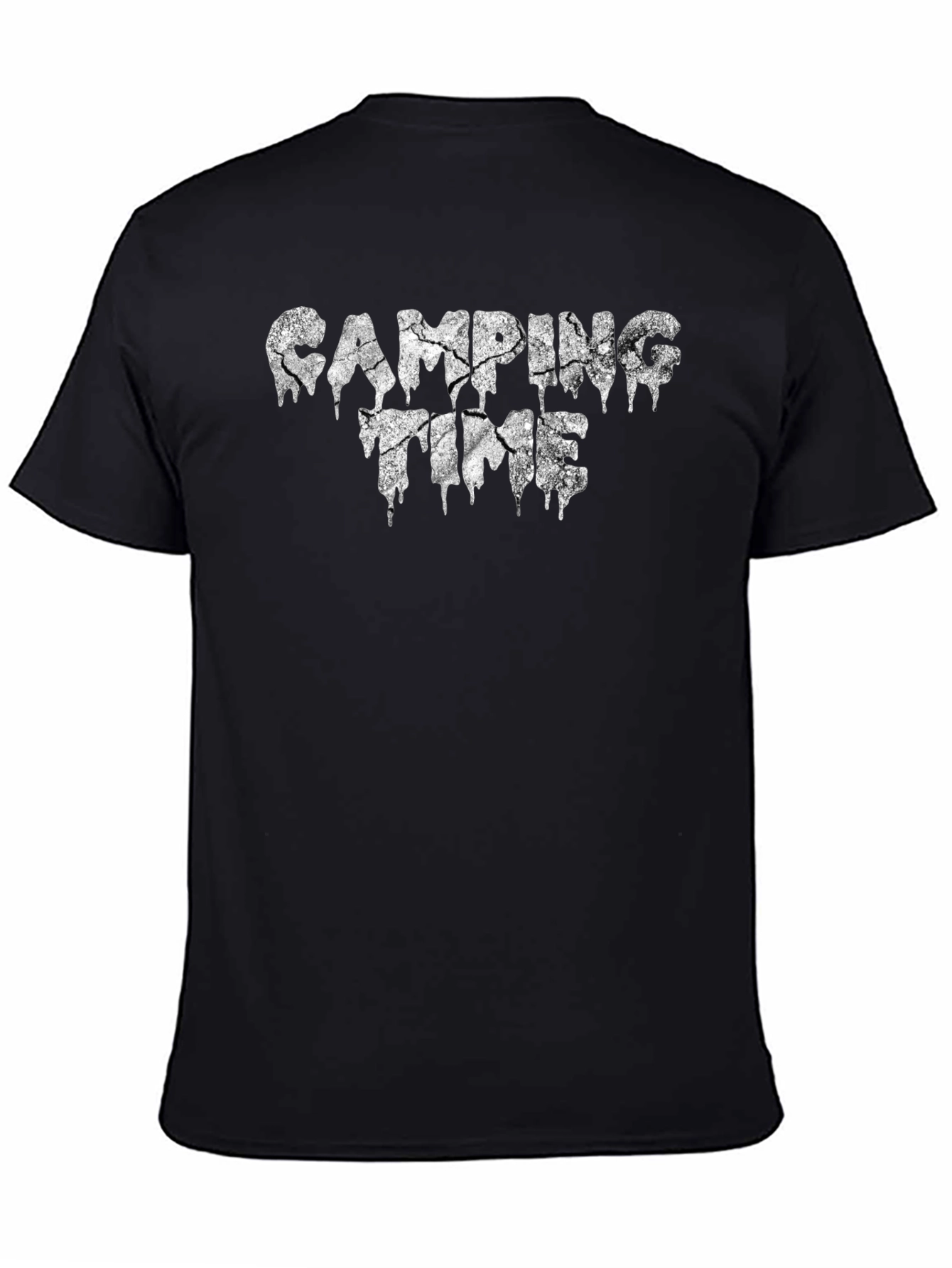 Black Camping Time Graphic Tee - Black view 4