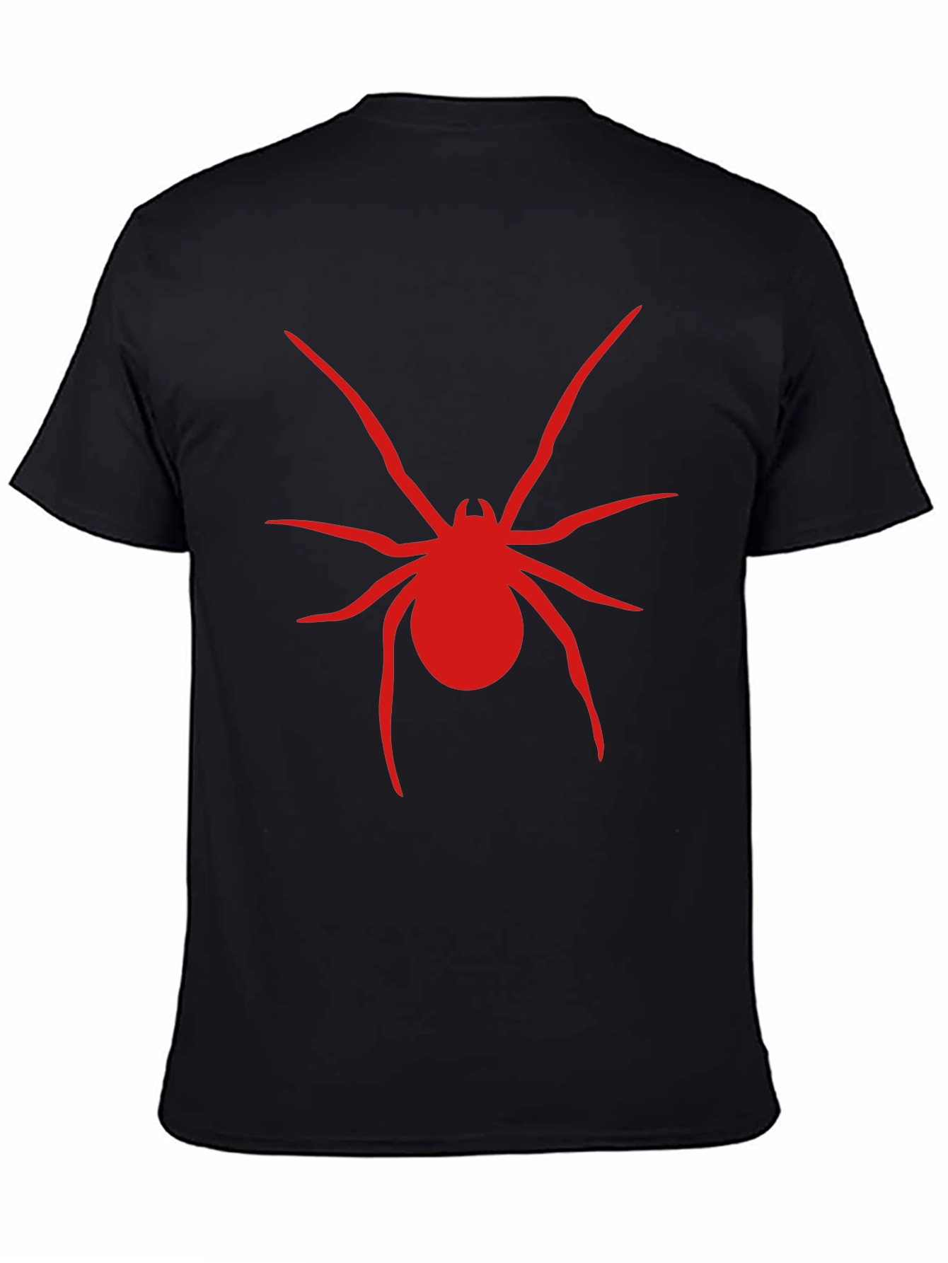 Red Spider Graphic Black T-Shirt - 4